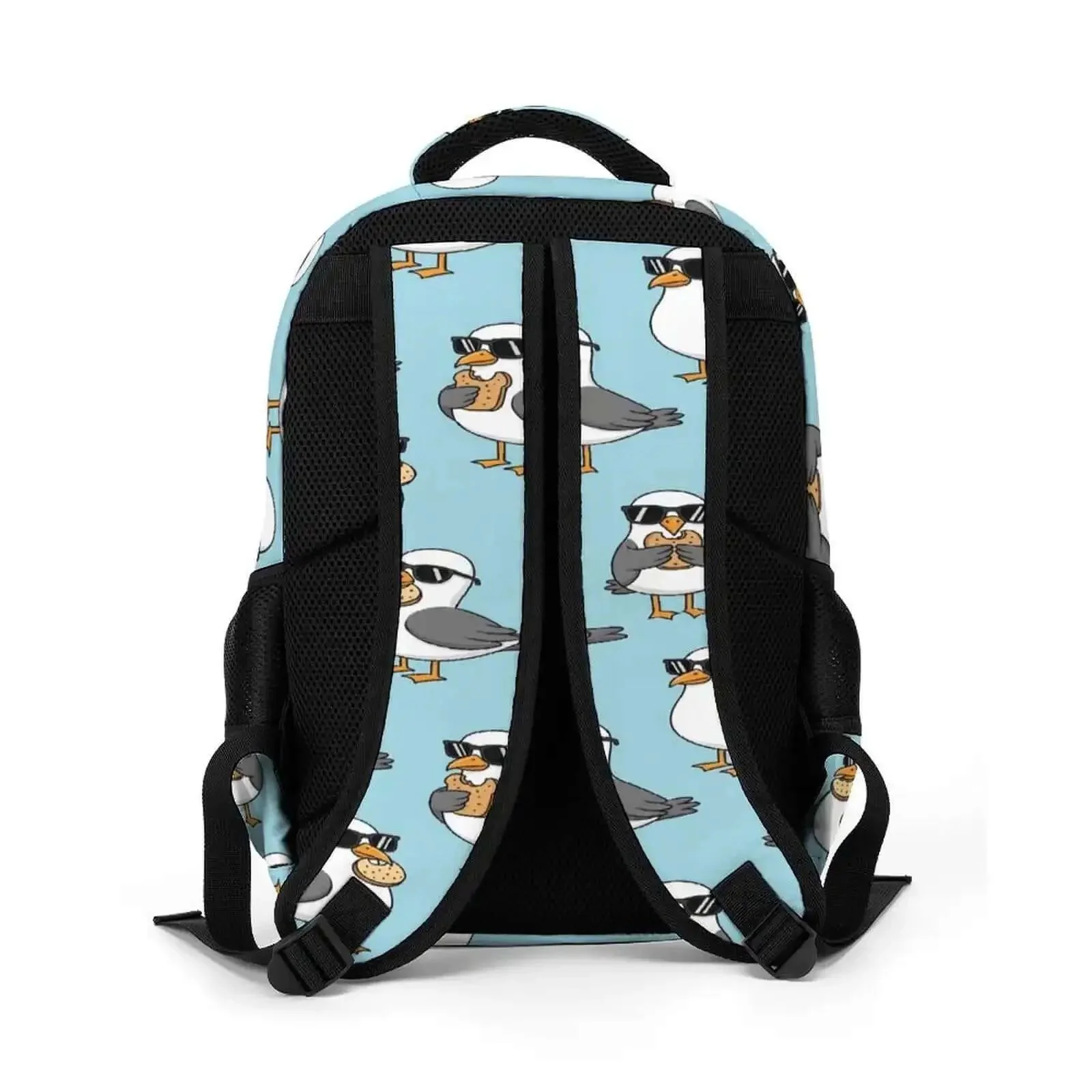 Cool Seagulls Design Travel Laptop Backpack With Large Capacity Waterproof Durable Daypack For Women And Men Perfect For Work School Camping And Daily Commute Featuring Front Opening For Easy Access And Roomy Compartments - Image 5