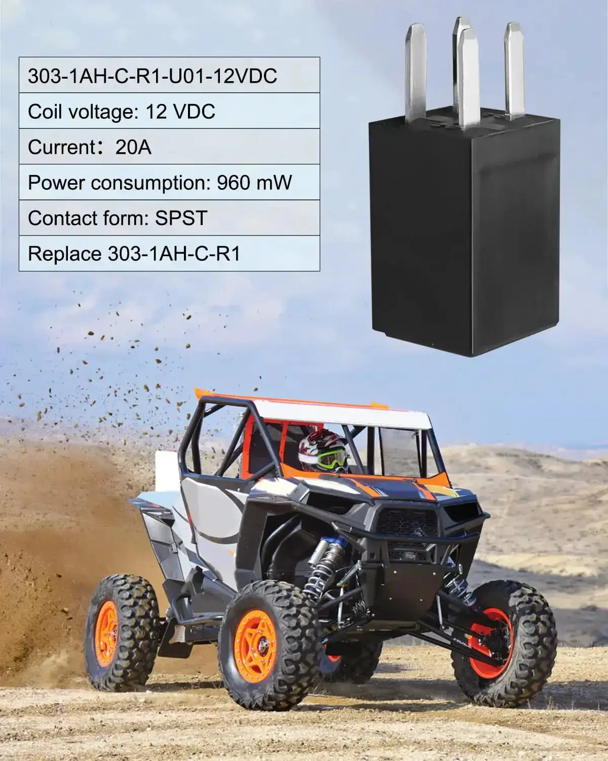 Cooling Fan Relay For Polaris RZR Slingshot Ranger Sportsman 12VDC Replacement 303 1AH C R1 U01 Micro Auto Relay Pack Of 10 Easy Swap Keeps Engine Temp In Check With Timely Fan Activation - Image 4
