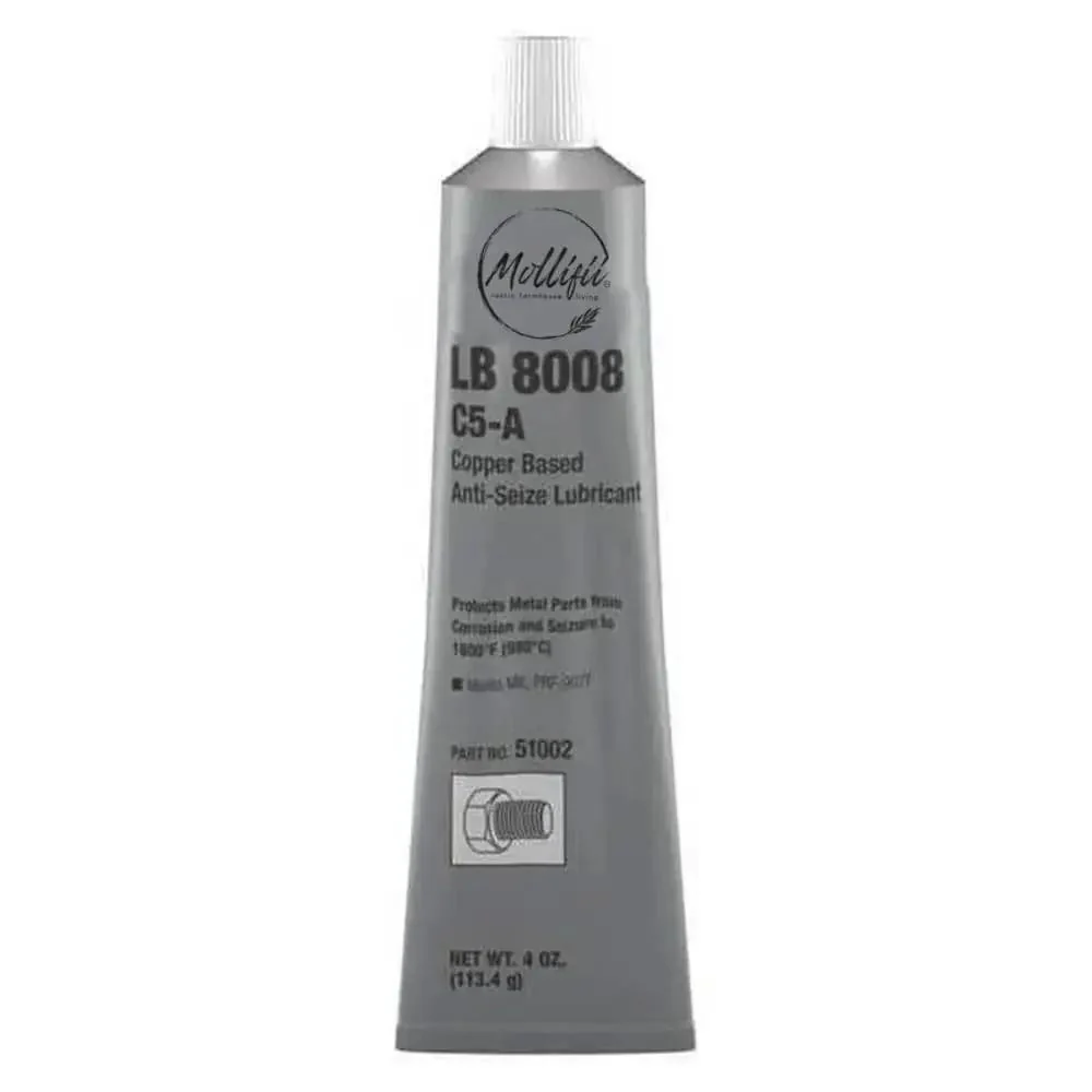 Copper Anti Seize Compound 4 Oz For Threads And Bolts Heat Resistant Up To 1800 Degrees F And Works In Minus 20 Degrees F Low VOC 3 Percent For Easy Disassembly On Metal Fasteners For Automotive And Industrial Applications