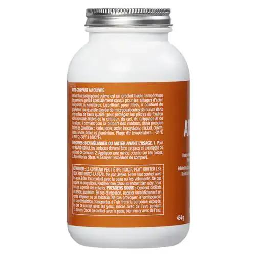 Copper Anti-Seize Compound With Micro Fine Copper Flakes In A Semi-Synthetic Grease Carrier 454 g Electrically Conductive Heavy-Duty Anti-Seize For Threaded Fasteners And Mechanical Assemblies - Image 3