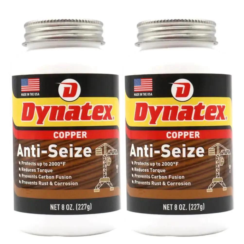 Copper Anti Seize Paste 8 Oz Can Heavy Duty Lubricant For Threads And Fasteners Protects Against Extreme Heat Pressure Steam Water Prevents Galling Seizing And Corrosion Two Pack