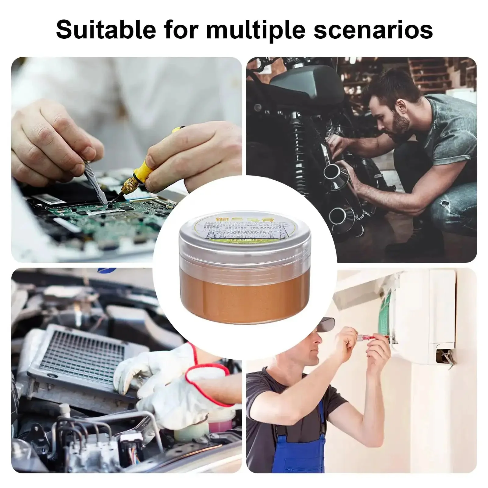 Copper Conductive Grease For Electrical Contacts And Automotive Systems With Extreme Temperature Resistance From Minus Forty To One Thousand Degrees Celsius And Anti Seize Formula For Superior Conductivity And Heavy Duty Lubrication - Image 5