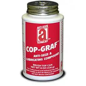 Copper Graphite Anti-Seize Compound 1800F, 8oz Brush Top, 12 Per Case, Keeps Parts From Seizing And Rusting, Salt Water Resistant, Helps Assembly And Disassembly, Keeps Maintenance Headaches Away