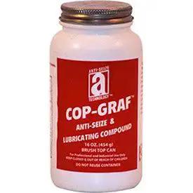 Copper Graphite Anti-Seize Lubricant 1800F 1 Lb Brush Top Case Of 12 Lot Of 12 Protects Parts From Seizing And Rusting Helps Assembly And Disassembly Of Threaded Joints In Marine Automotive And Industrial Equipment