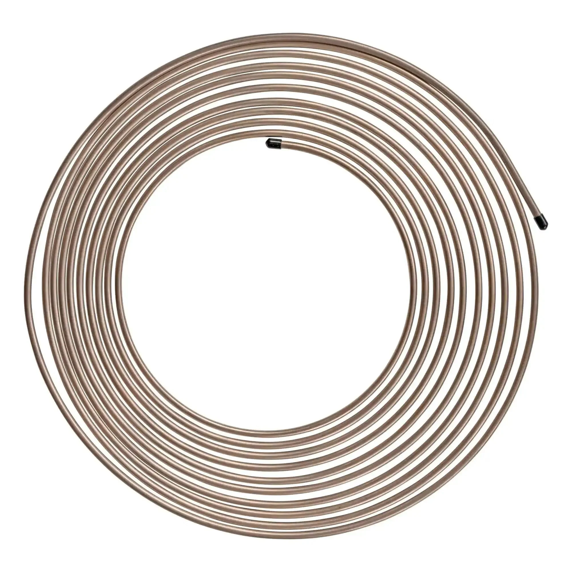 Copper Nickel Brake Line Coil 1/2 Inch By 25 Foot Non Magnetic Tubing For Automotive Use, Easy Bend And Flare With Hand Flexibility, Rust Resistant Nickel Copper Alloy, 0.028 Inch Wall, Meets SAE And ISO Standards