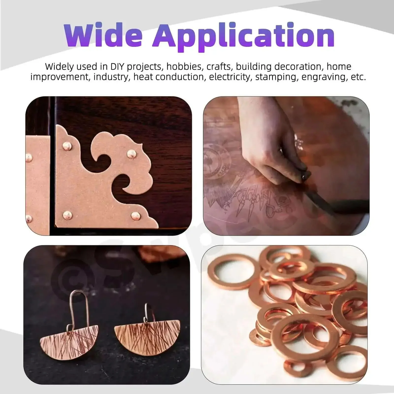 Copper Sheet Kit 18 Pcs in Three Sizes 0.02 Inch Thick Pure Copper Sheets for Crafts DIY Jewelry Electrical Repairs and Industrial Projects Includes 0.75 Inch, 1.2 Inch, and 2 Inch Pieces - Image 3