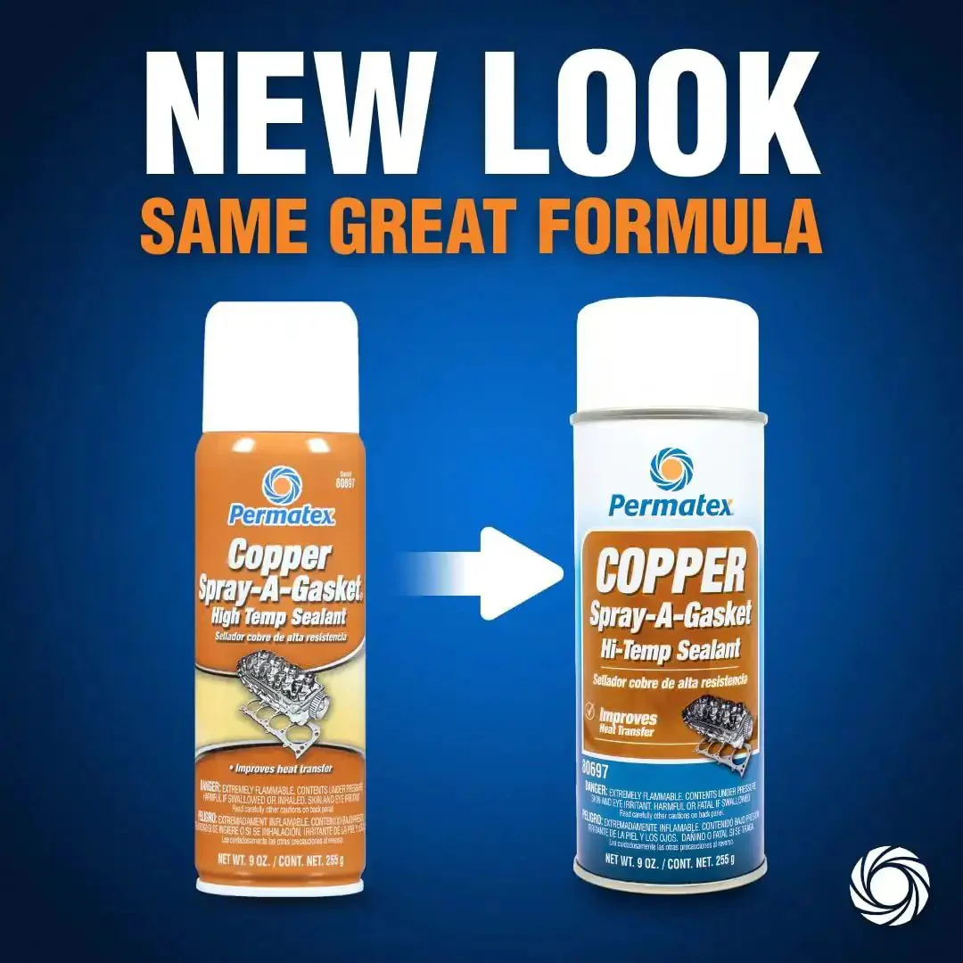 Copper Spray A Gasket Hi Temp Adhesive Sealant Spray For Gaskets And Heat Transfer, Fast Drying Metallic Copper That Fills Surface Flaws, That Gets The Job Done On Surfaces, Resists Gasoline And Auto Fluids, 9 Oz Aerosol Can - Image 3
