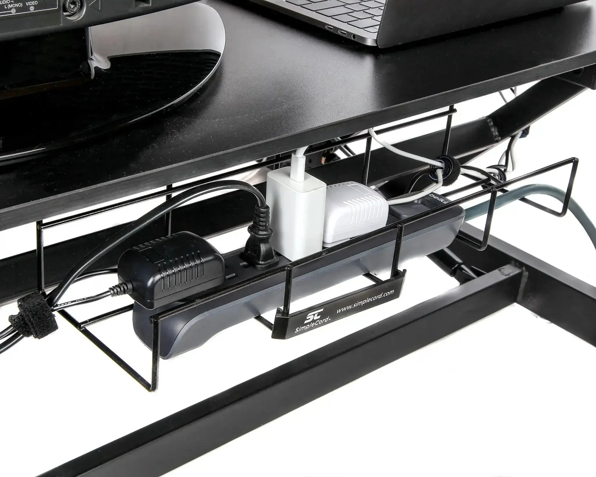 Cord Wire Tray Desk Cable Organizer 32 Inch Open Slot Raceway To Tidy Cables Wires And Cords On Desks Office Cable Management Kit Pack Of 2 Black For Home And Office Use - Image 4