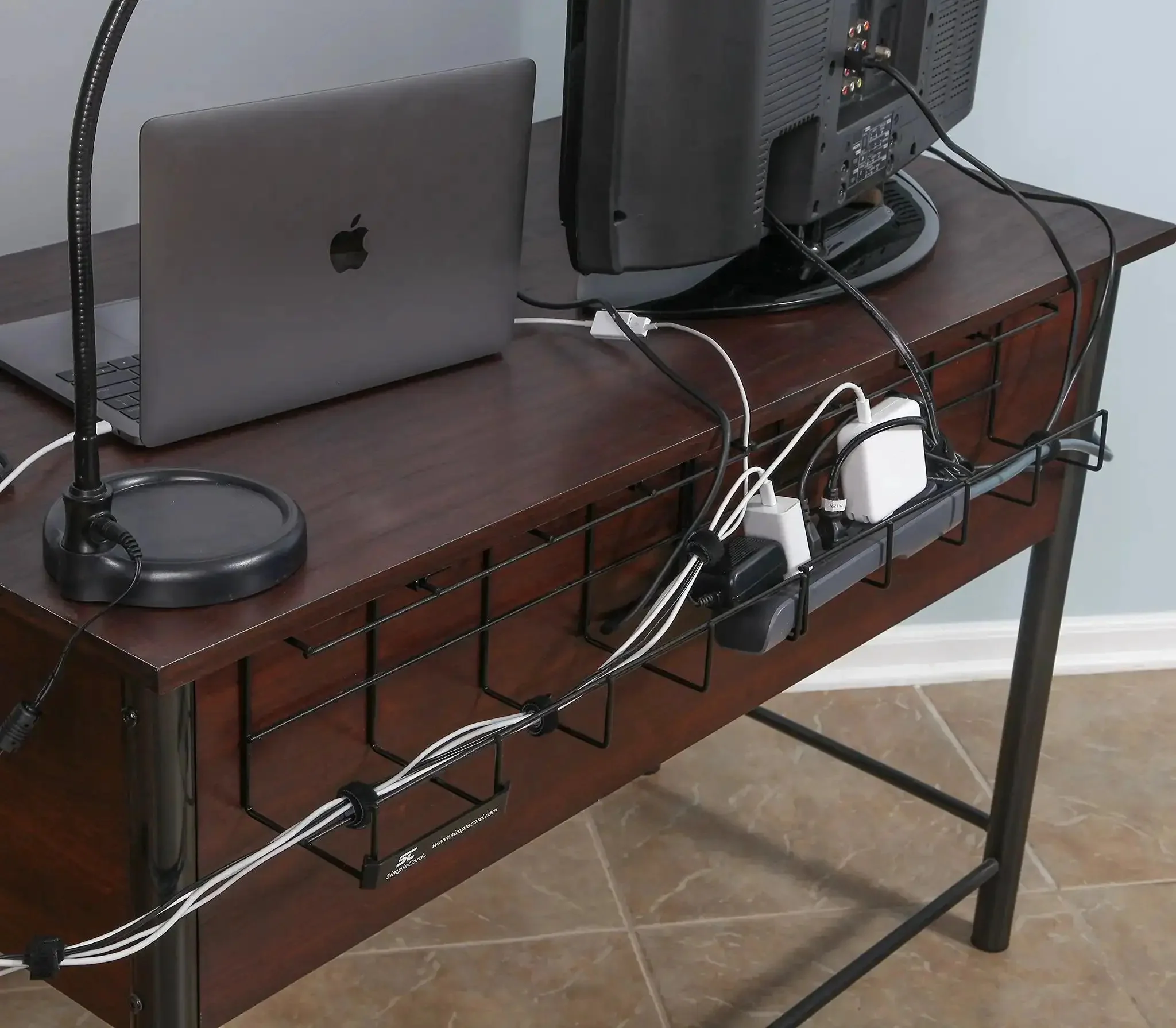 Cord Wire Tray Desk Cable Organizer 32 Inch Open Slot Raceway To Tidy Cables Wires And Cords On Desks Office Cable Management Kit Pack Of 2 Black For Home And Office Use - Image 5