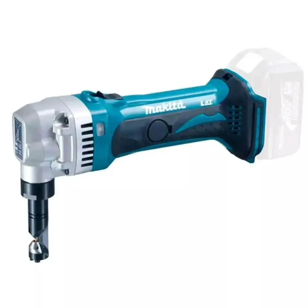 Cordless 18V LXT Nibbler With Lock On Switch Anti Restart Battery Indicator Rubberized Soft Grip 1.6mm Mild Steel Cut 1.2mm Stainless Steel Cut 2.5mm Aluminum Cut Batteries And Charger Not Included Blue