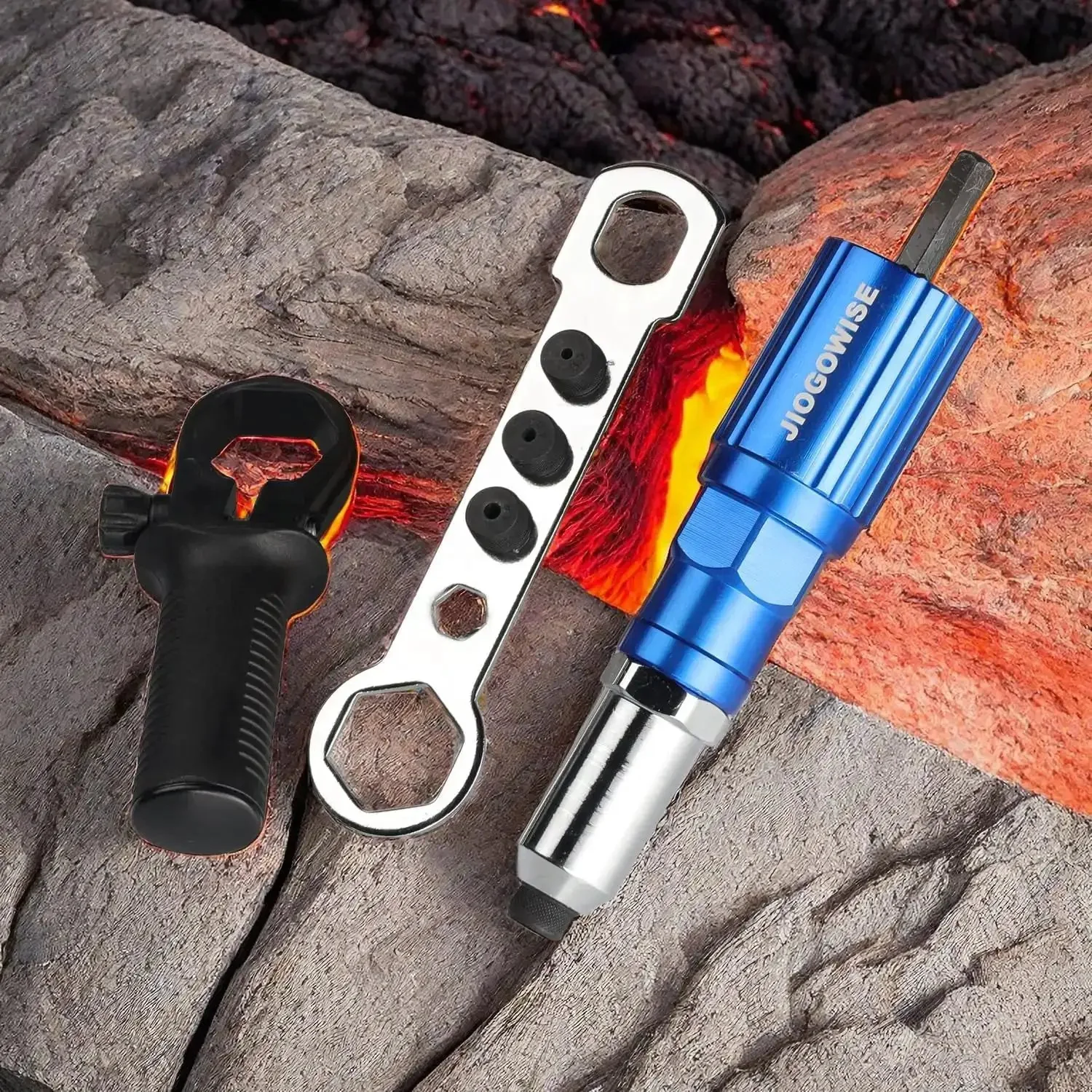 Cordless Drill Rivet Gun Adapter Kit Converts Your Drill Into a Rivet Gun With 4 Rivet Heads and 80 Rivets For Easy Pop Riveting Includes 2.4 3.2 4.0 and 4.8 mm Sizes Works With 18V to 24V Drills Simple Torque Clutch Setup - Image 6