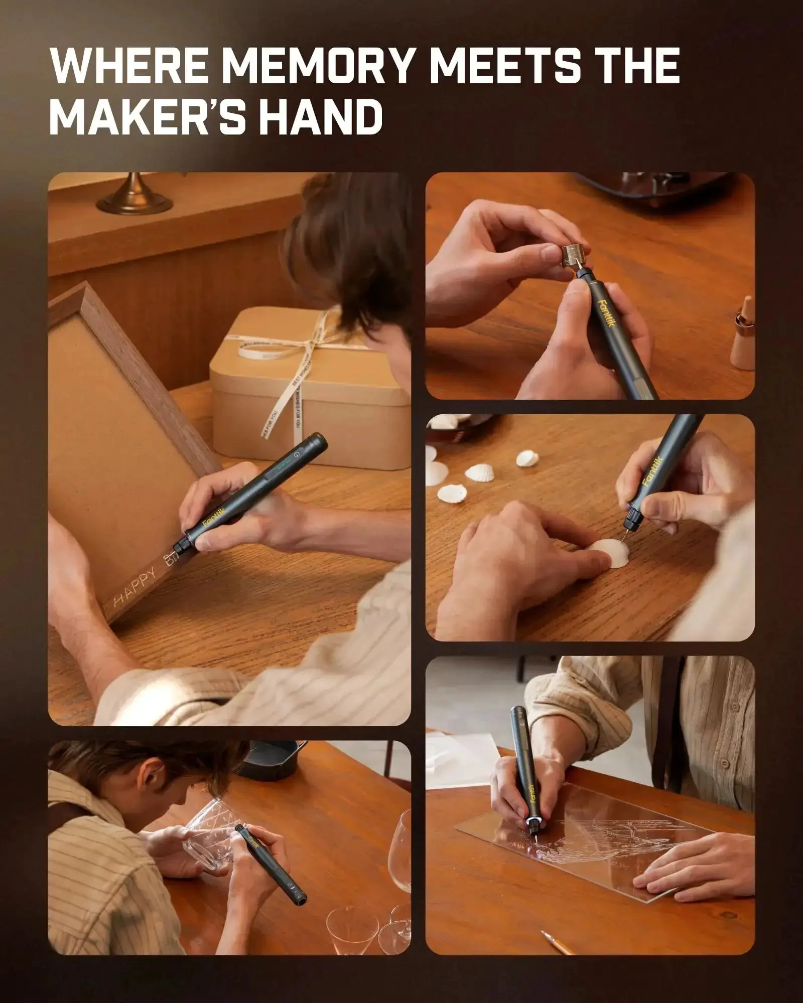 Cordless Engraving Pen Kit With 5 Variable Speeds, Pro Grade Rechargeable Engraver Pen With 20 Bit Set For Metal Wood Glass Plastic, Ultra Quiet Brushless Motor, Portable Rotary Tool For Artists And DIYers - Image 3