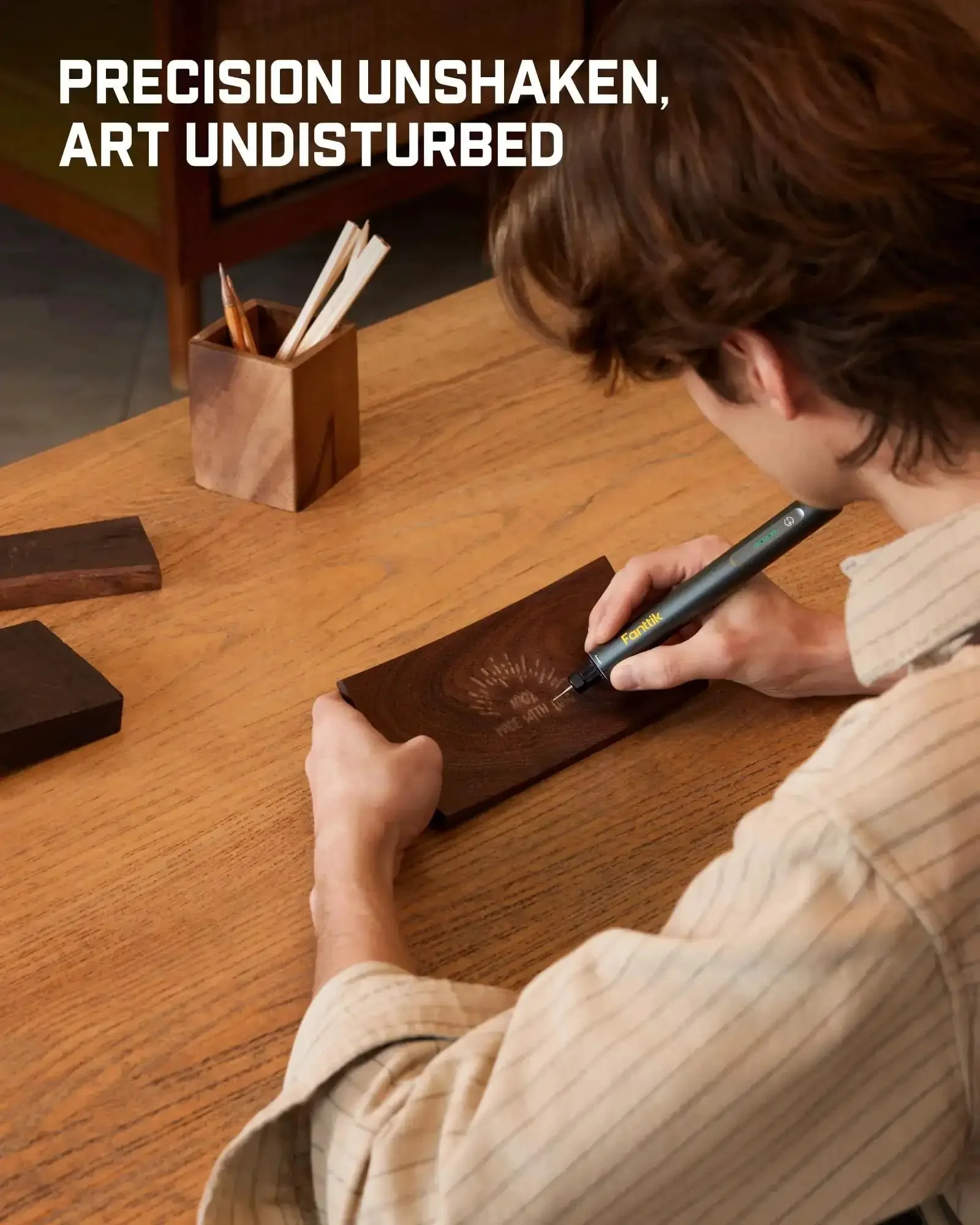 Cordless Engraving Pen Kit With 5 Variable Speeds, Pro Grade Rechargeable Engraver Pen With 20 Bit Set For Metal Wood Glass Plastic, Ultra Quiet Brushless Motor, Portable Rotary Tool For Artists And DIYers - Image 9