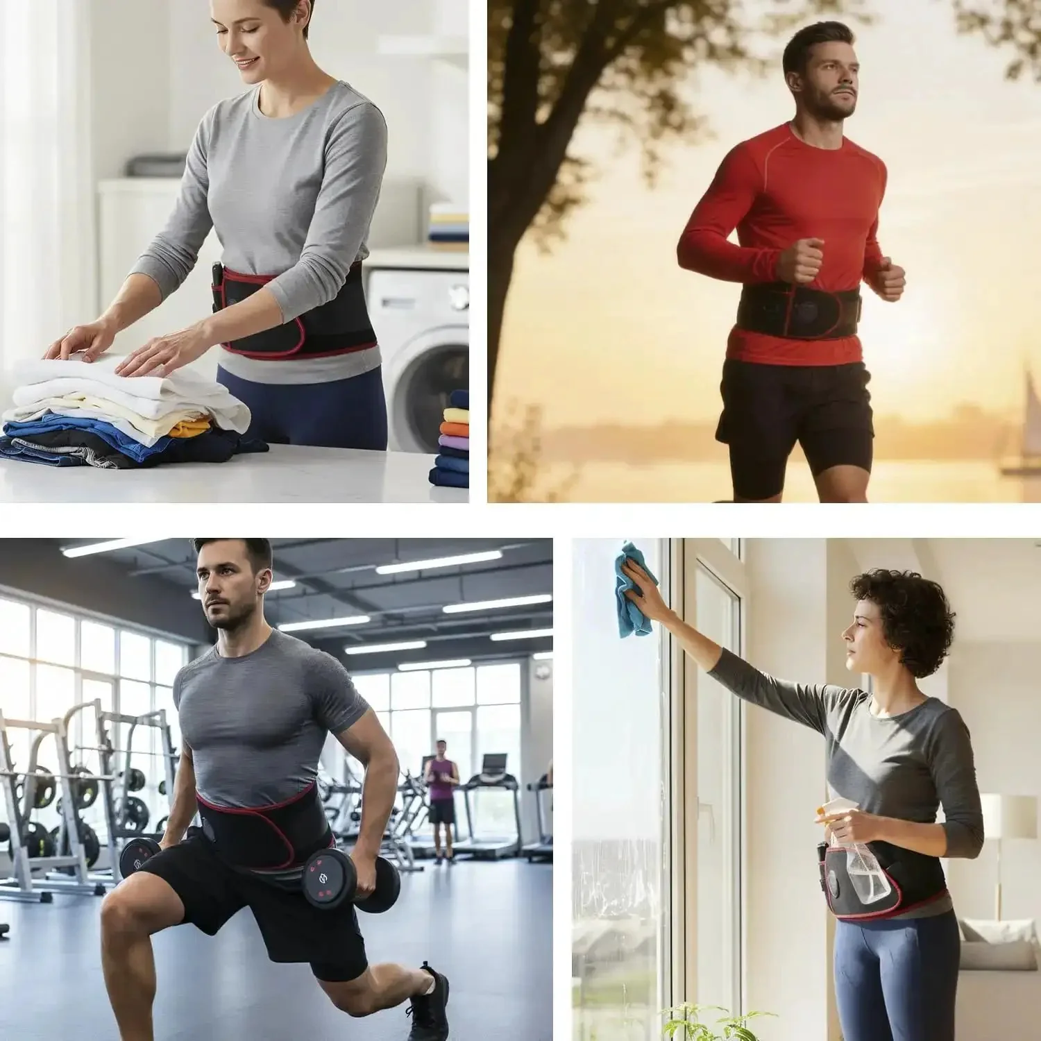Cordless Heating Massage Belt With 3 Heat Settings And 5 Vibration Modes 10000mAh Rechargeable Battery Portable Back Massager For Lower Back Pain And Cramps Travel Ready Heating Pad For Home Work Or On The Go - Image 3