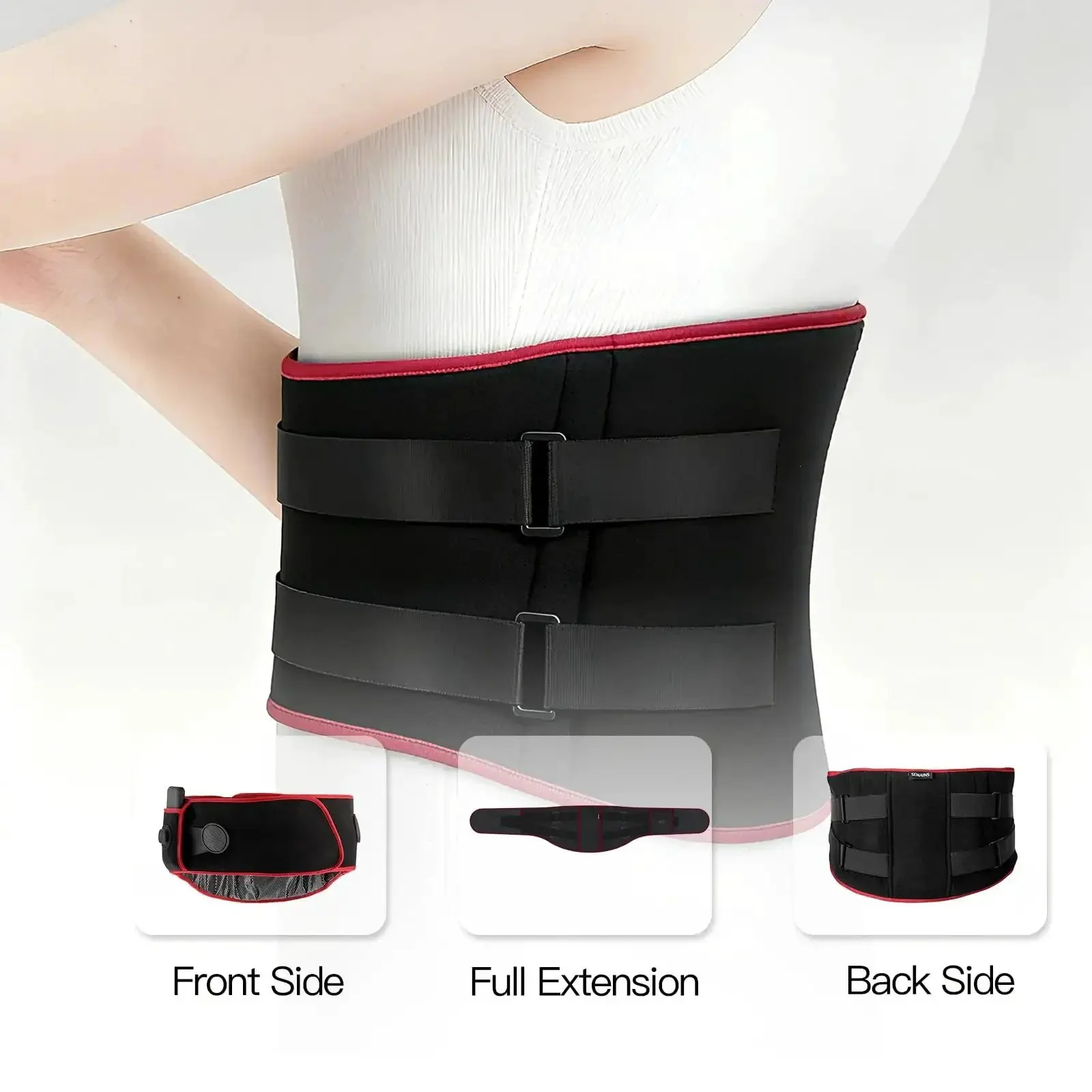 Cordless Heating Massage Belt With 3 Heat Settings And 5 Vibration Modes 10000mAh Rechargeable Battery Portable Back Massager For Lower Back Pain And Cramps Travel Ready Heating Pad For Home Work Or On The Go - Image 4
