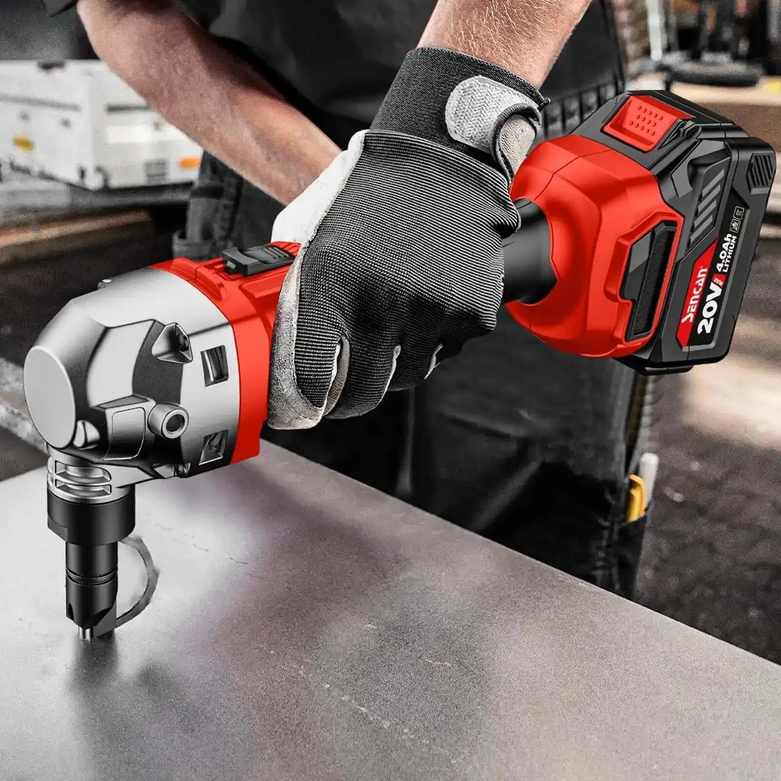 Cordless Metal Nibbler 16 Gauge Cutter With 360 Degree Rotating Blade And 1900 RPM Brushless Motor Built For Tough Jobs Includes Two 4.0Ah Batteries And Extra Cutter Accessories For Aluminum Stainless Steel And Plastic - Image 2
