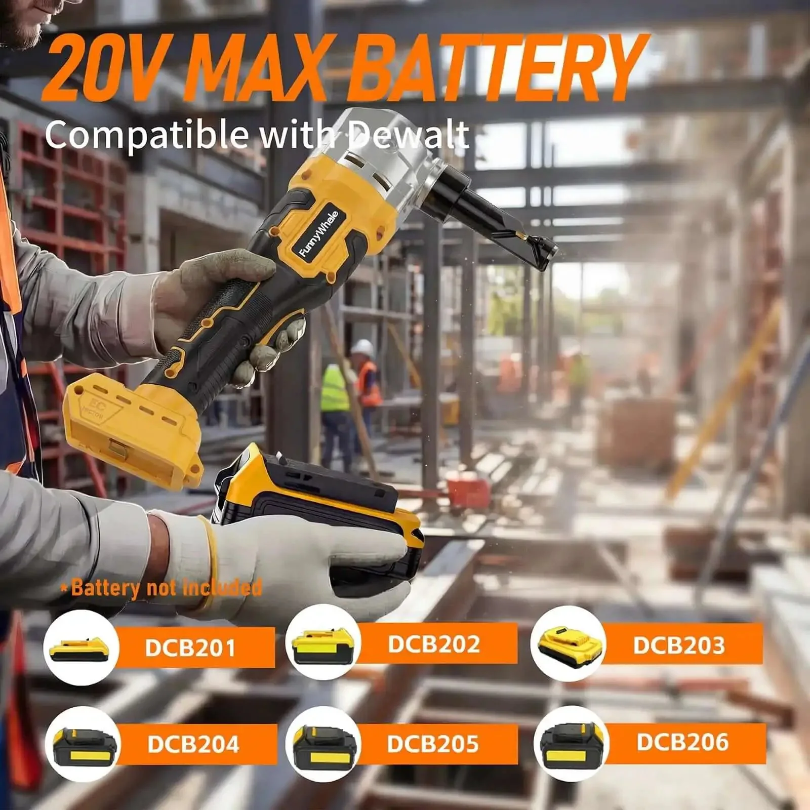 Cordless Metal Nibbler Powered By 20V Max Batteries, 18 Gauge Electric Nibbler With Assist Handle, Two Replacement Blades, 3000 RPM Brushless Motor For Stainless Steel And Aluminum, Battery Not Included - Image 5