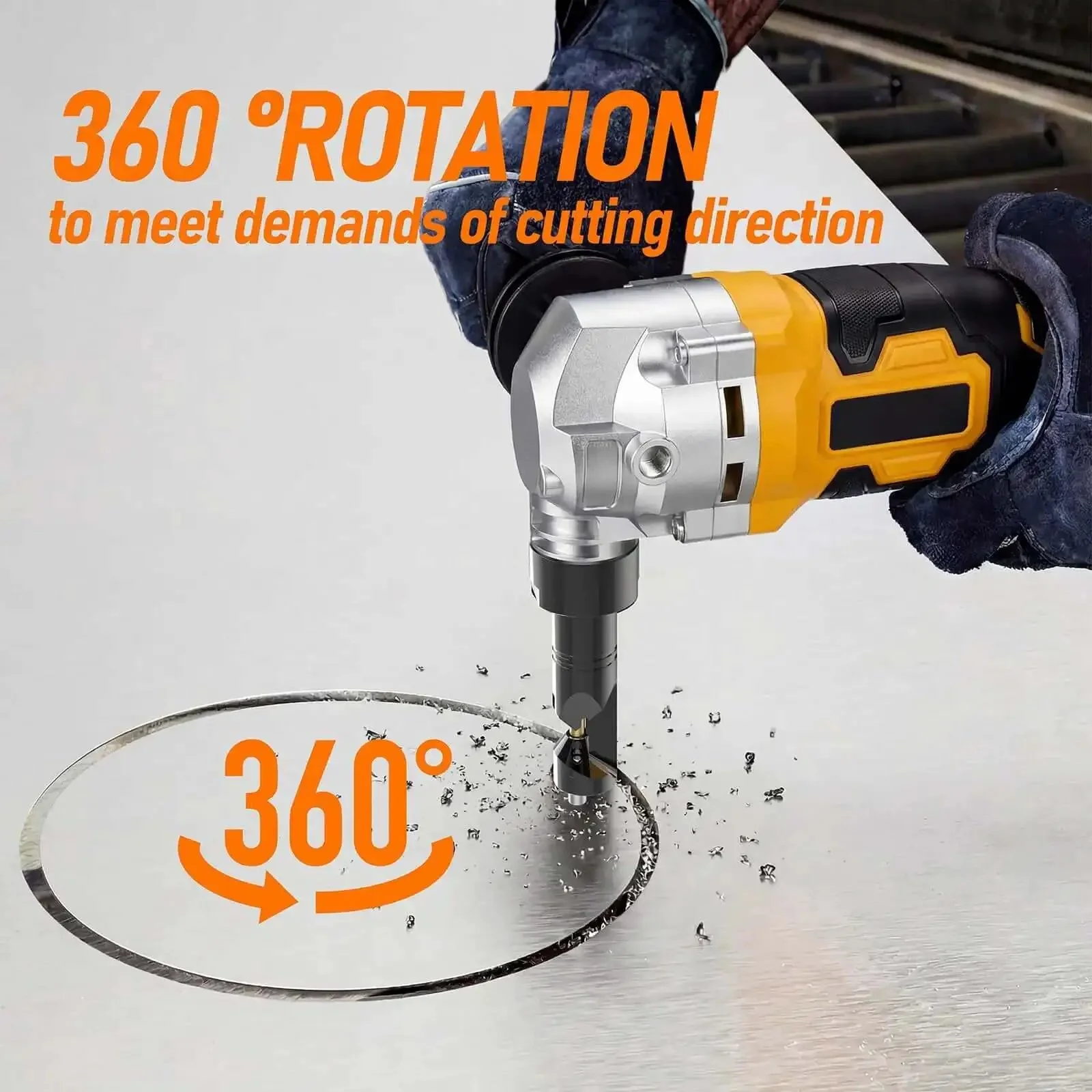Cordless Metal Nibbler Powered By 20V Max Batteries, 18 Gauge Electric Nibbler With Assist Handle, Two Replacement Blades, 3000 RPM Brushless Motor For Stainless Steel And Aluminum, Battery Not Included - Image 7
