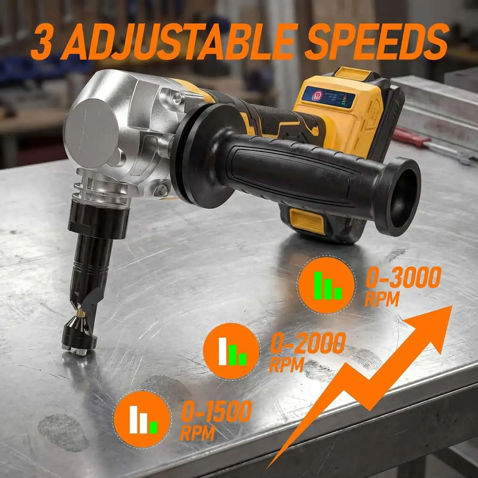 Cordless Metal Nibbler Powered By 20V Max Batteries, 18 Gauge Electric Nibbler With Assist Handle, Two Replacement Blades, 3000 RPM Brushless Motor For Stainless Steel And Aluminum, Battery Not Included - Image 9