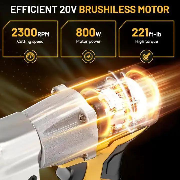 Cordless Metal Shears With 360 Degree Pivoting Head 20V Max Compatibility 221 Ft Lbs Torque Brushless Cutters For Stainless Steel Metal And Iron Beefy Beasts For Heavy Duty Sheet Cutting Tool Only - Image 6