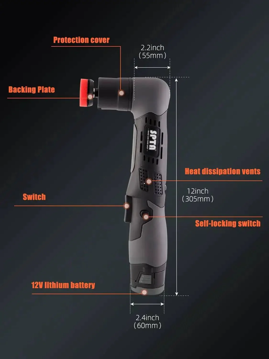 Cordless Mini Polisher 12V Multi Polisher For Auto Detailing With Polishing Pad And Wool Pads Lightweight Paint Perfection Tool With Stable Speed Low Noise Long Life Scratches Killer RO DA Mini Machine For Polishing Sanding Cleaning - Image 8