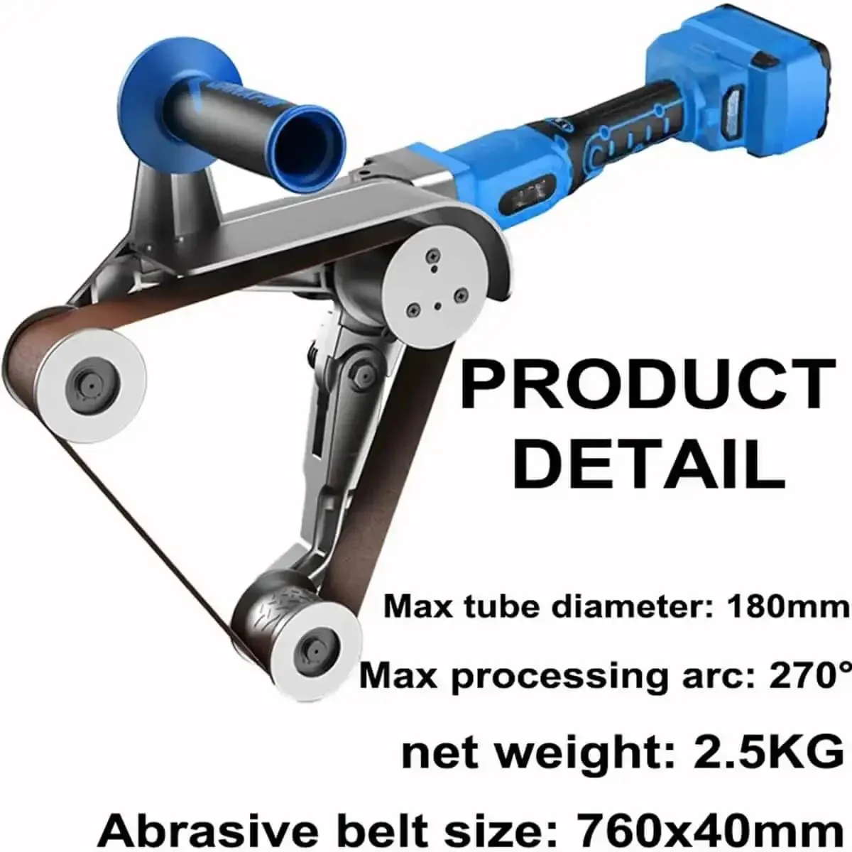 Cordless Pipe Polisher Sander Adjustable Speed Rechargeable Grinder For Metal And Plastic Tubes 4 Roller Design A Handy All In One Tool For Rust Removal Grinding Polishing Brushing And Mirror Finish On Stainless Steel Aluminum Iron Plastics And Wood - Image 2