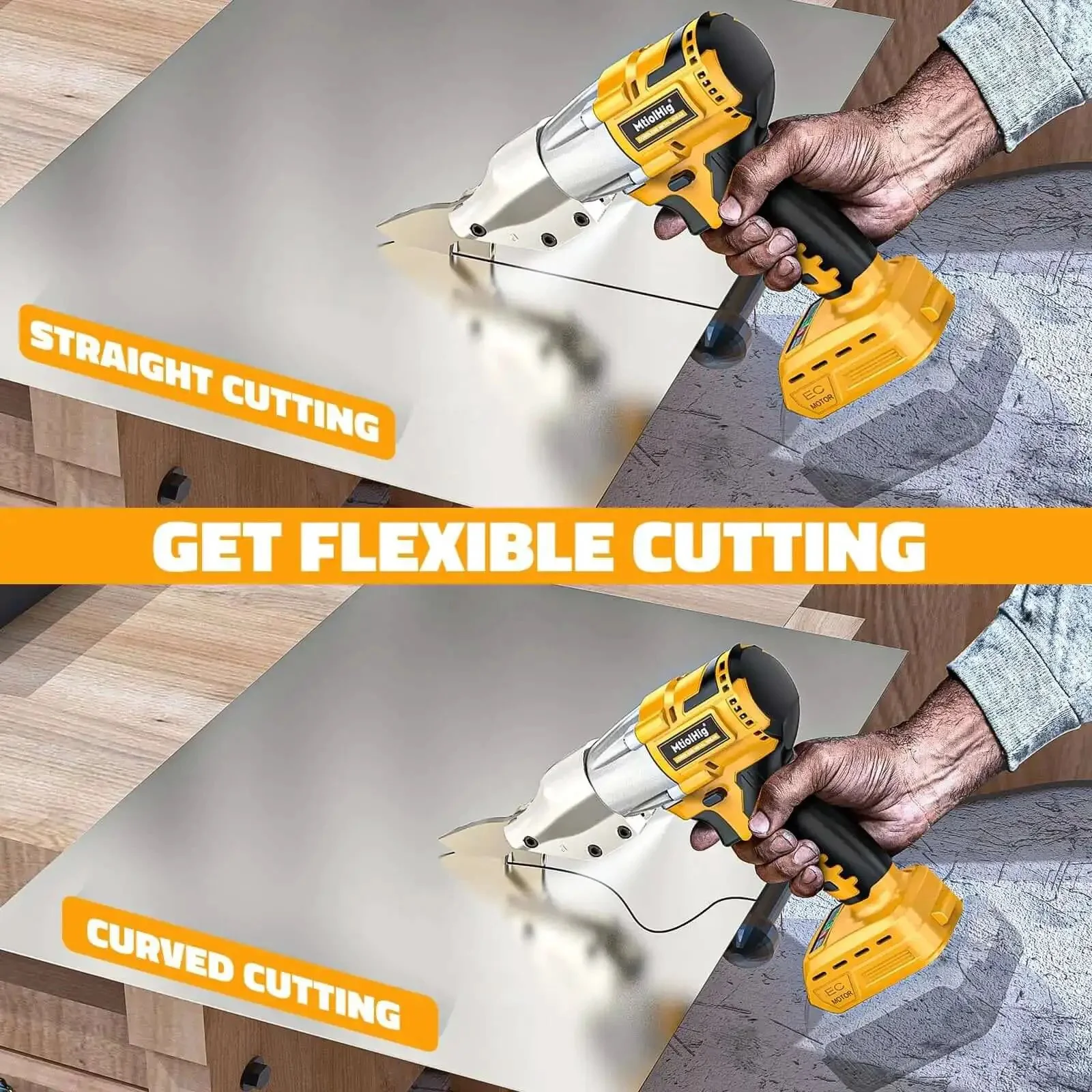 Cordless Sheet Metal Cutter Nibbler With Brushless Motor Delivers 221 Foot Pounds Of Torque And Cuts Through 18 Gauge Steel Aluminum Cardboard Leather And Carpet Works With A 20V Battery Not Included - Image 4