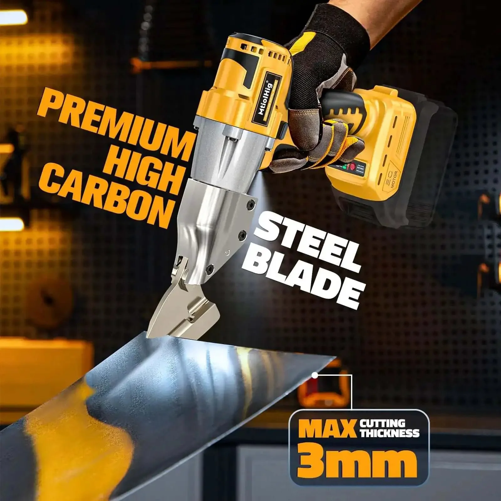 Cordless Sheet Metal Cutter Nibbler With Brushless Motor Delivers 221 Foot Pounds Of Torque And Cuts Through 18 Gauge Steel Aluminum Cardboard Leather And Carpet Works With A 20V Battery Not Included - Image 5