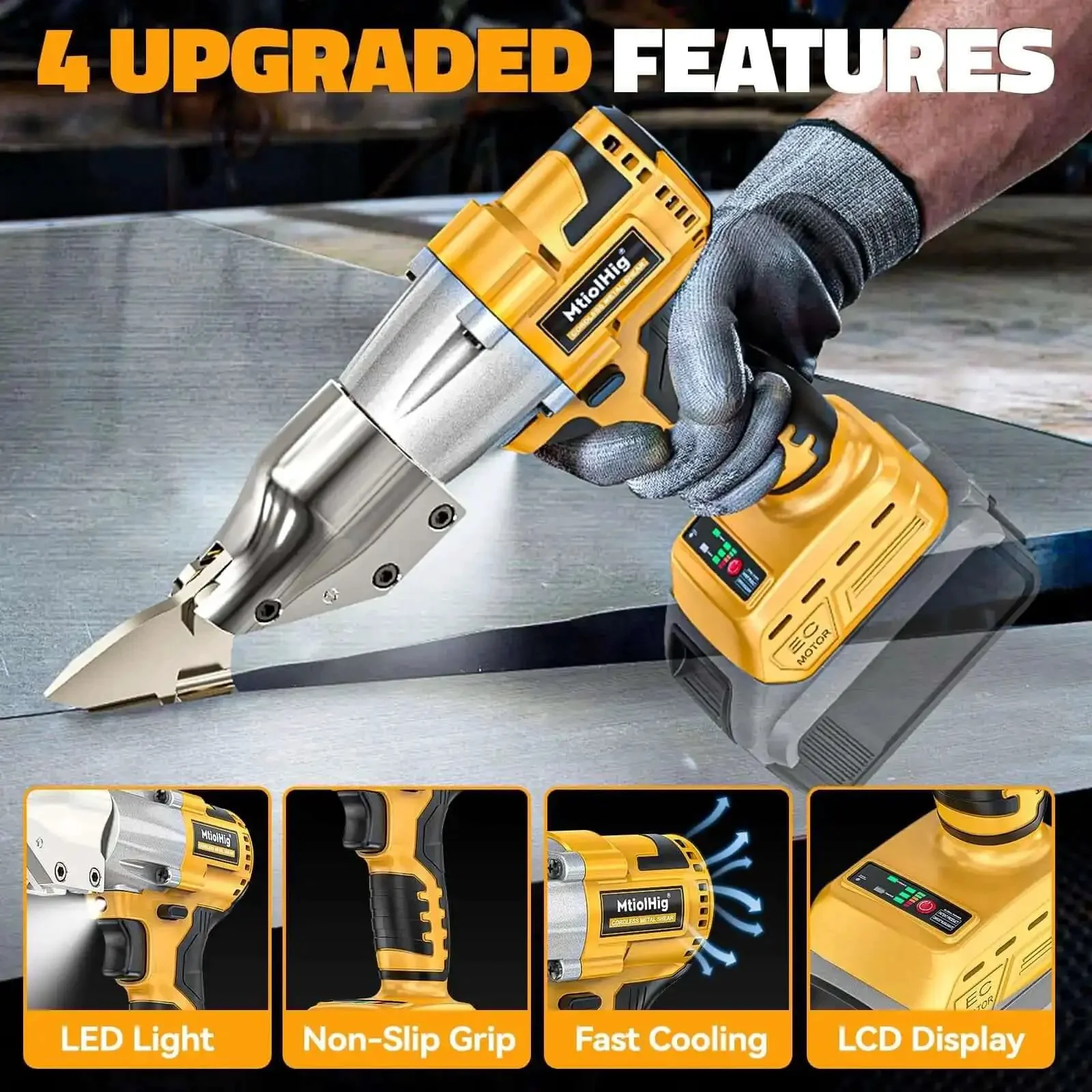 Cordless Sheet Metal Cutter Nibbler With Brushless Motor Delivers 221 Foot Pounds Of Torque And Cuts Through 18 Gauge Steel Aluminum Cardboard Leather And Carpet Works With A 20V Battery Not Included - Image 6