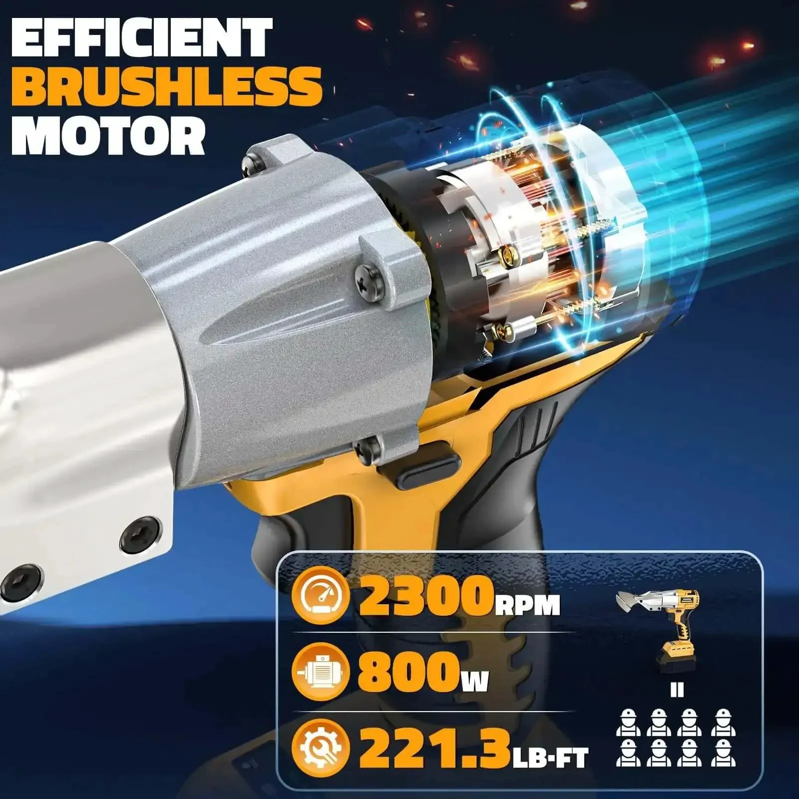 Cordless Sheet Metal Cutter Nibbler With Brushless Motor Delivers 221 Foot Pounds Of Torque And Cuts Through 18 Gauge Steel Aluminum Cardboard Leather And Carpet Works With A 20V Battery Not Included - Image 7