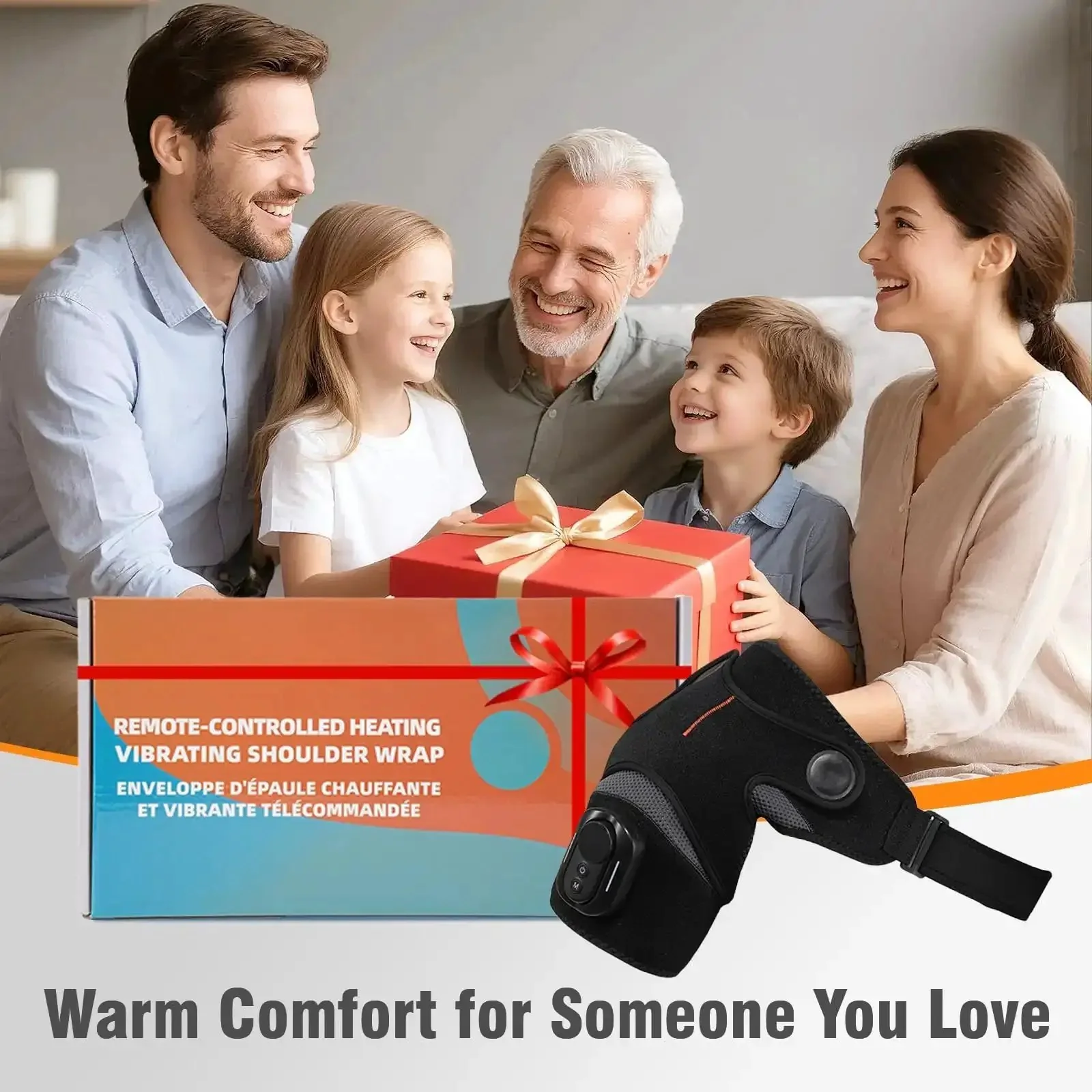 Cordless Shoulder Heating Pad With Detachable Remote, Five Heat Levels And Five Vibration Modes, Heated Shoulder Wrap Massager For Quick Relaxation And Pain Relief, Your Go To Gift For Women And Men - Image 2