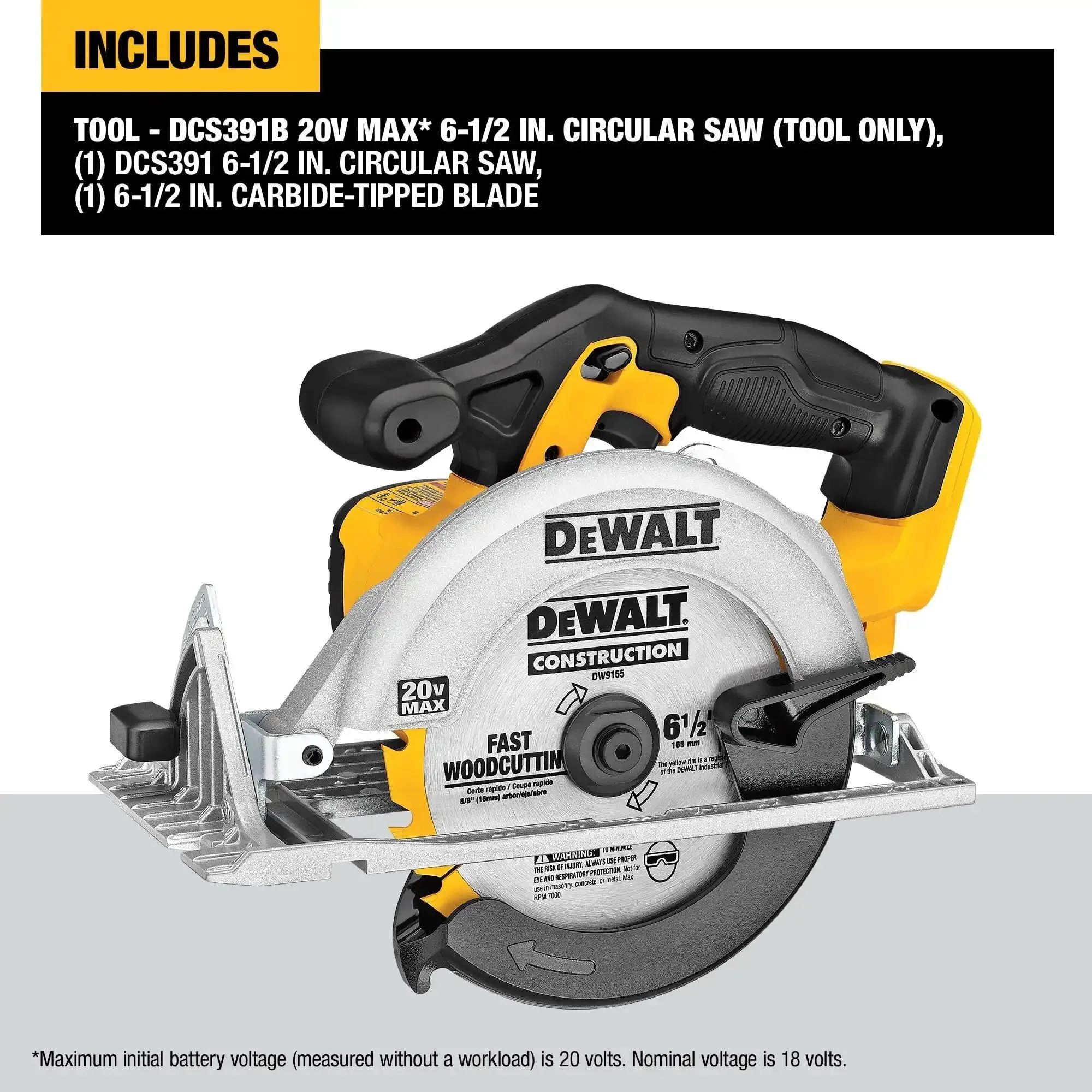 Cordless Sidewinder 20V Max Circular Saw With 6-1/2 Inch Blade, 5150 RPM Power, 0-50 Degree Bevel, Magnesium Shoe, Rubber Overmold Grip, Lightweight, Jobsite Ready For Fast, Precise Wood Cuts, Battery Not Included - Image 13