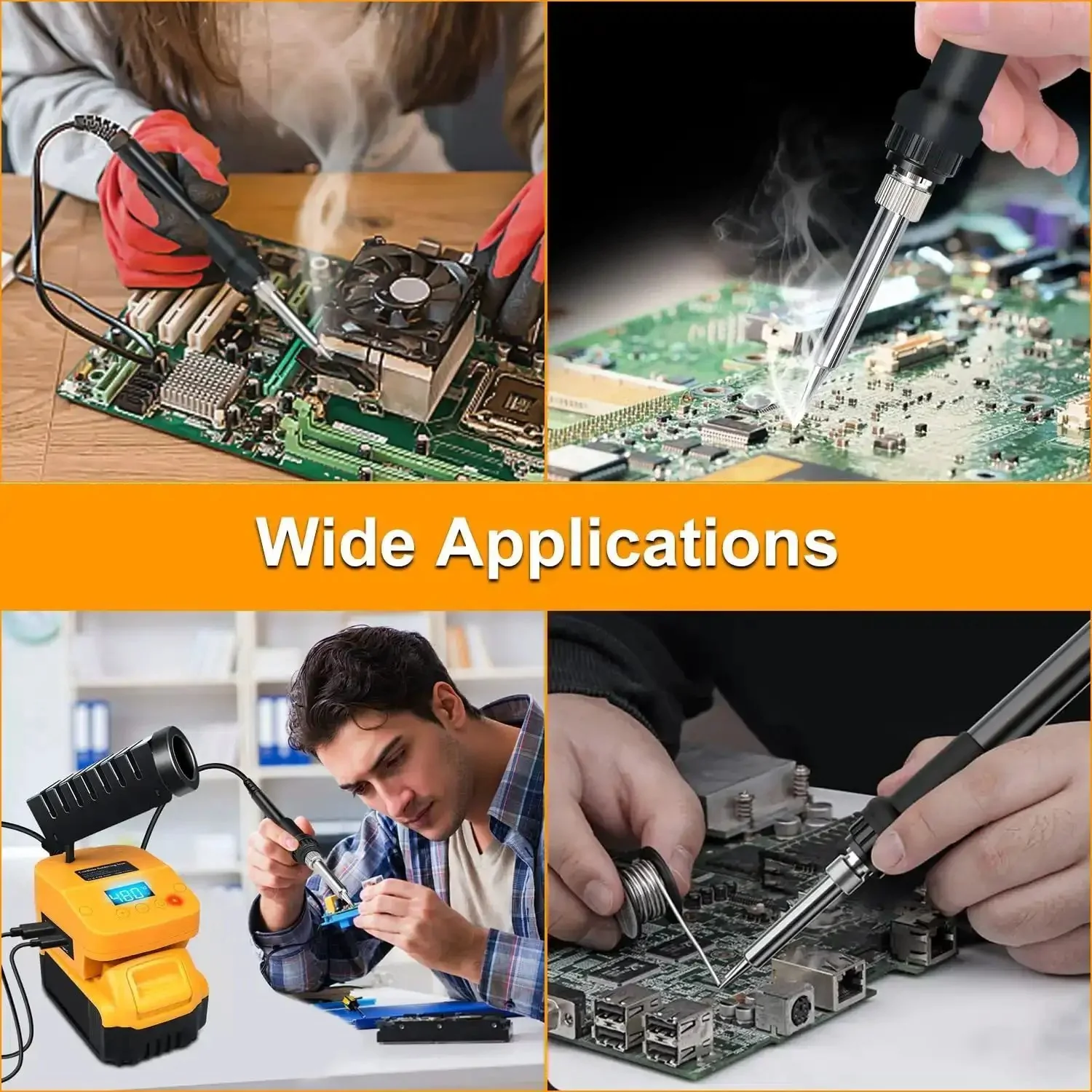 Cordless Soldering Iron Station For 20V Max Batteries With USB Type C Fast Heating Portable Soldering Tool For Electronics Repair And DIY Projects No Battery Included Compatible With DCB203 DCB204 DCB205 DCB206 - Image 2