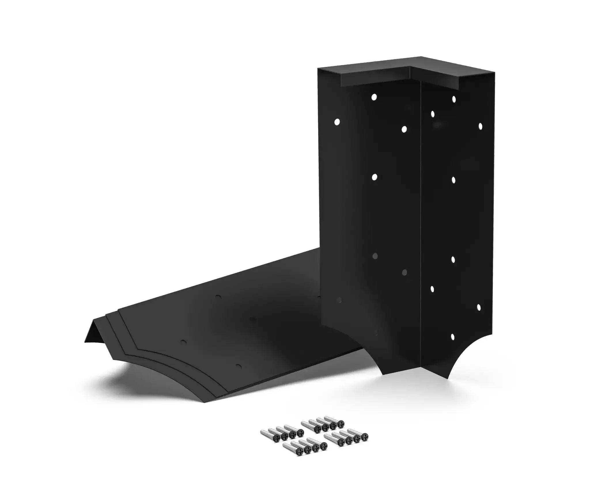 Corner Brackets For Raised Garden Beds With Securing Lip No Fuss DIY Garden Build, Fits 2x12 Lumber, Set Of 4, Rust Resistant Powder Coated Steel, Black