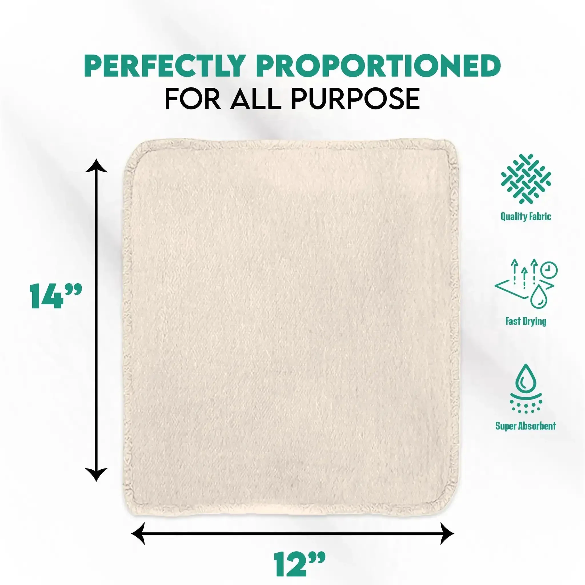 Cotton Shop Towels Pack Of 150 14 By 12 Inches White Reusable Shop Rags For Cars Garage Industrial Restaurants And Home Absorbent Lint Free Non Scratch Multipurpose Cleaning Cloths For Spills Grease Oils And Wiping Delicate Surfaces - Image 6