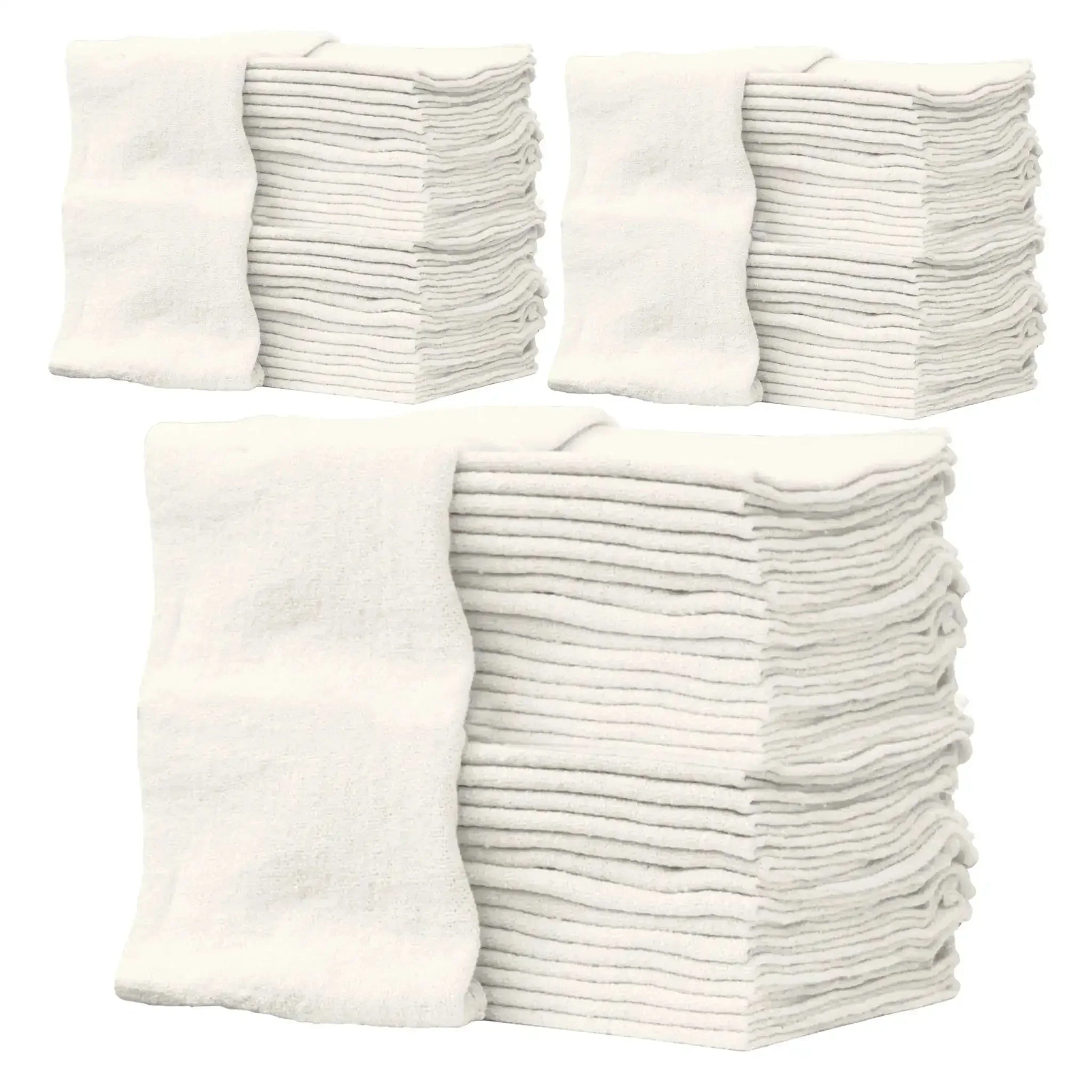 Cotton Shop Towels Pack Of 150 14 By 12 Inches White Reusable Shop Rags For Cars Garage Industrial Restaurants And Home Absorbent Lint Free Non Scratch Multipurpose Cleaning Cloths For Spills Grease Oils And Wiping Delicate Surfaces - Image 8