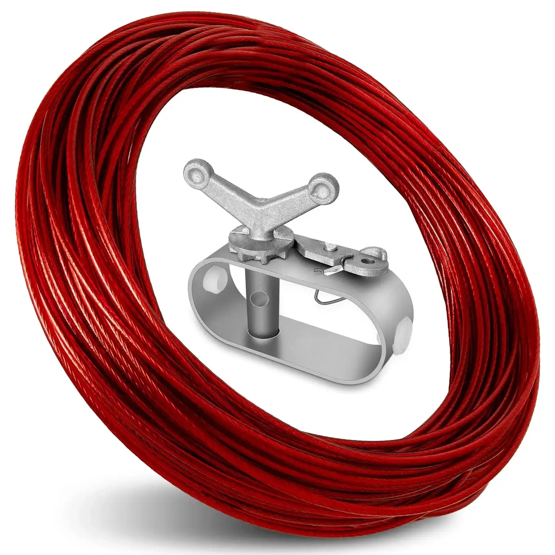 Cover Cable And Winch Kit For Round Oval And Rectangular Above Ground Pools 100 Ft Wire With Heavy Duty Ratchet System For Durable Winter Cover Tension And Easy Install