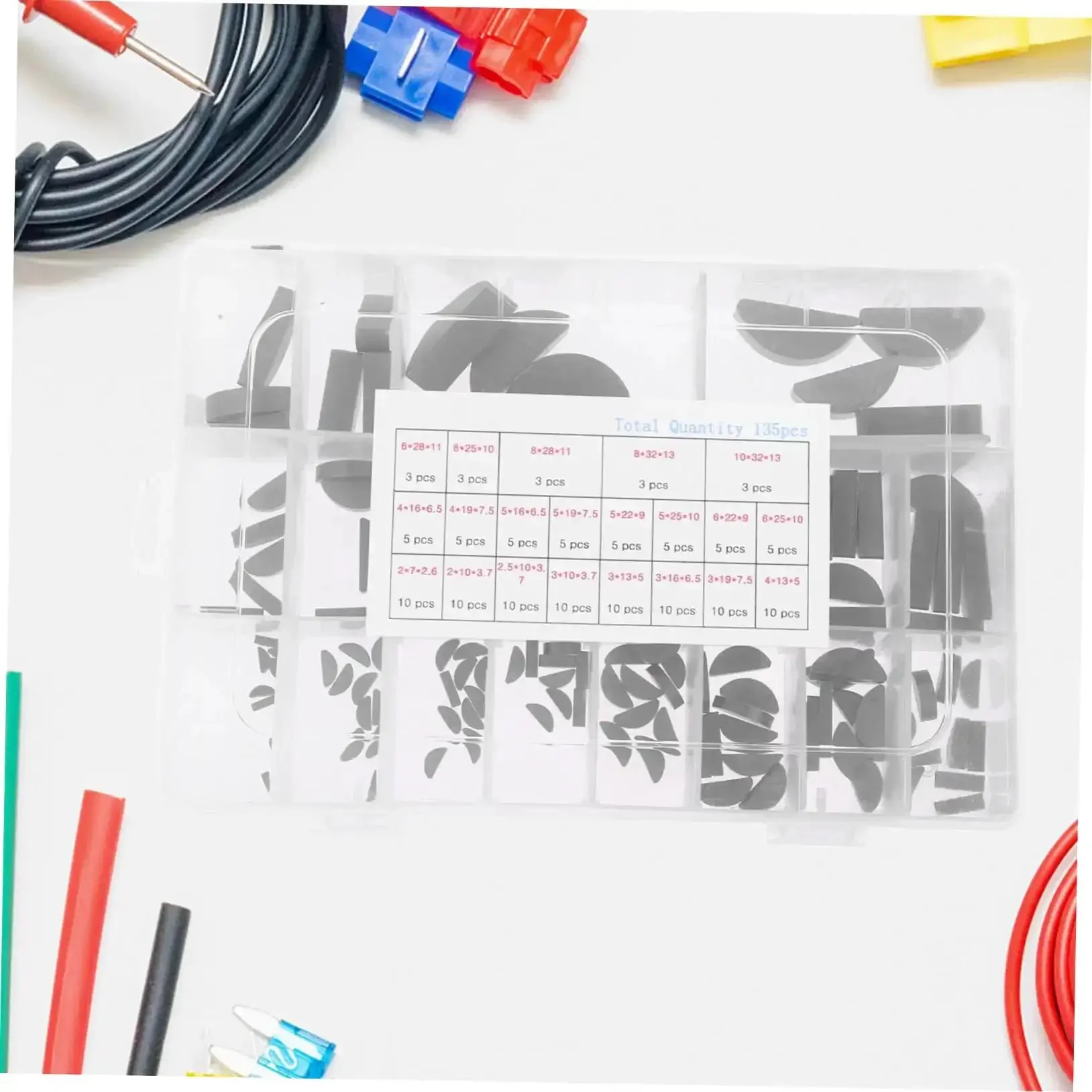 Crescent Woodruff Key Assortment Kit In Carbon Steel For Metric Keyways Semicircle Key Set Pro Grade Heavy Duty Mechanical Repair Tools Box With Wide Size Variety For Industrial Machinery And Do It Yourself Projects - Image 6