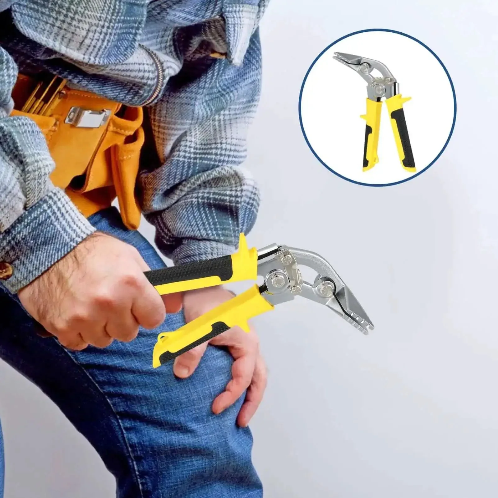 Crimping Tool Hand Seamer Bending Pliers For Ductwork And Sheet Metal Ergonomic Grip With Slip Resistant Handle Heavy Duty Metal Board Folding Tool For Quick Seams Ductwork Tools And Accessories - Image 3