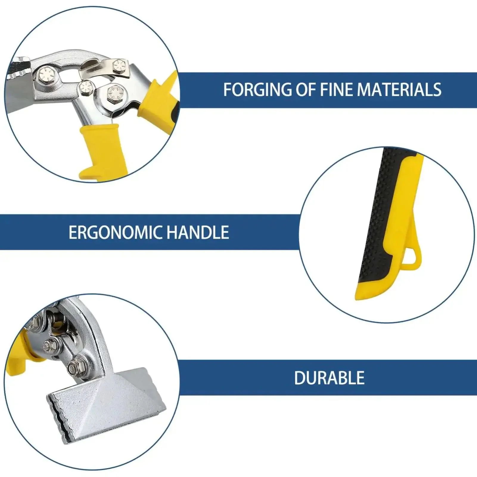 Crimping Tool Hand Seamer Bending Pliers For Ductwork And Sheet Metal Ergonomic Grip With Slip Resistant Handle Heavy Duty Metal Board Folding Tool For Quick Seams Ductwork Tools And Accessories - Image 6