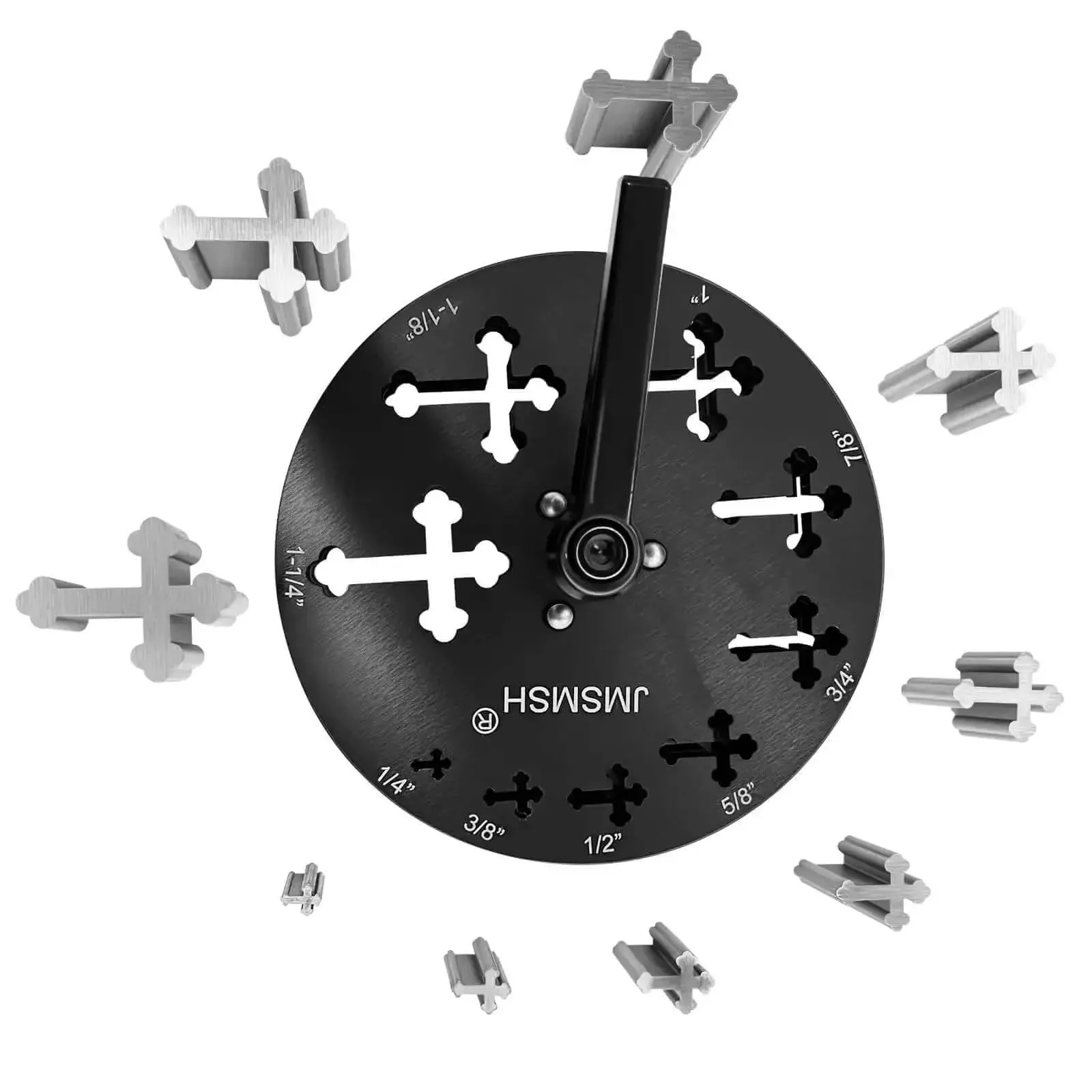 Cross Shape Disc Cutter Set Of 9 Punches For Jewelry Making Pendants And Bracelets Pendant Forming Mold Durable SKH9 Steel Jewelry Tools Kit Pro Grade Durable Crafting Set For Engraving Beadwork And DIY Jewelry - Image 4