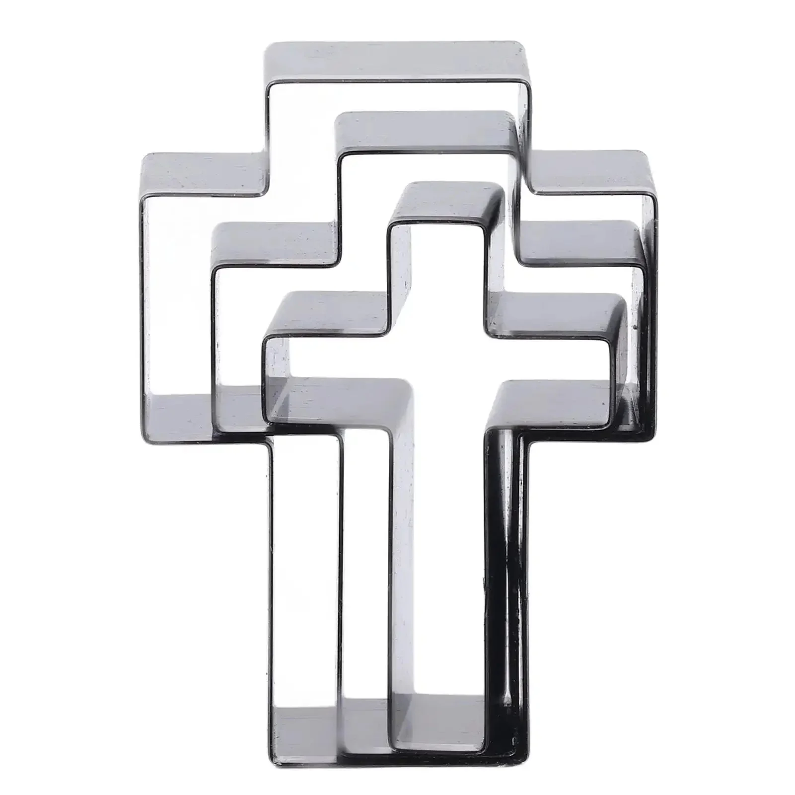 Cross Shape Leather Cutting Die Kit For DIY Leather Crafts Manual Punch Tool Set In Alloy Steel Easy Handheld Dies For Craft Enthusiasts Perfect For Handmade Decor And Custom Projects - Image 2