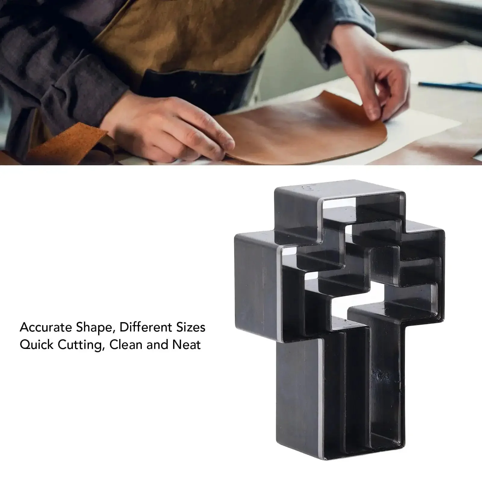 Cross Shape Leather Cutting Die Kit For DIY Leather Crafts Manual Punch Tool Set In Alloy Steel Easy Handheld Dies For Craft Enthusiasts Perfect For Handmade Decor And Custom Projects - Image 7