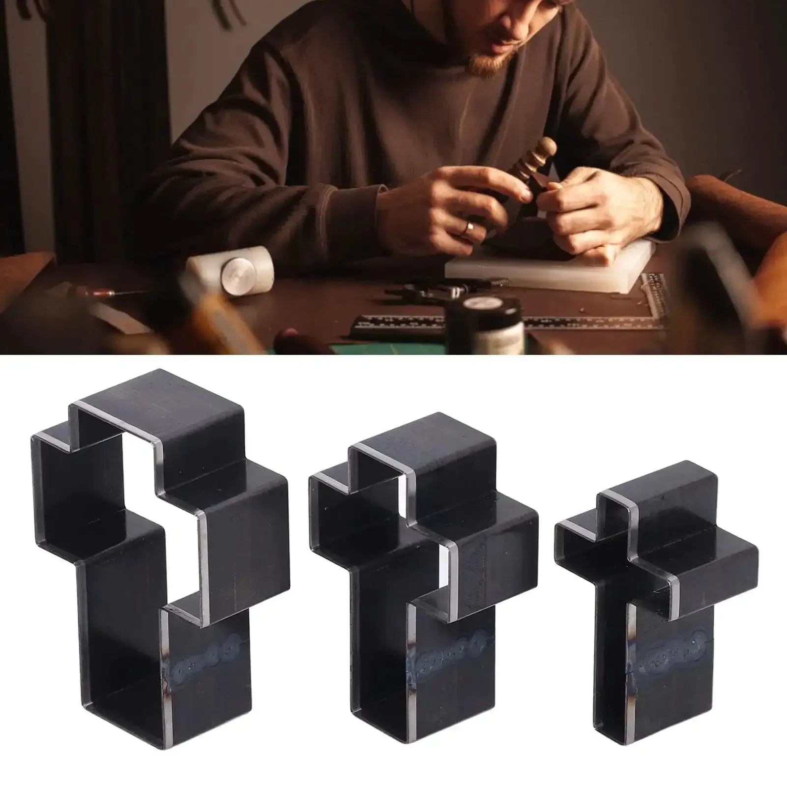 Cross Shape Leather Cutting Die Kit For DIY Leather Crafts Manual Punch Tool Set In Alloy Steel Easy Handheld Dies For Craft Enthusiasts Perfect For Handmade Decor And Custom Projects - Image 9