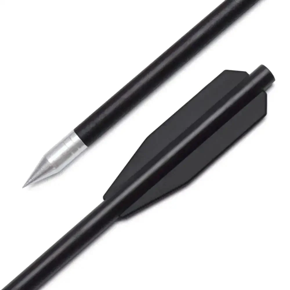 Crossbow Bolts Six Point Three Inch 36 Pack Black Plastic Shaft Arrows With Aluminum Point Tip For Small Crossbows Practice Bolts No Glow In The Dark Durable Target Arrows Budget Friendly - Image 3
