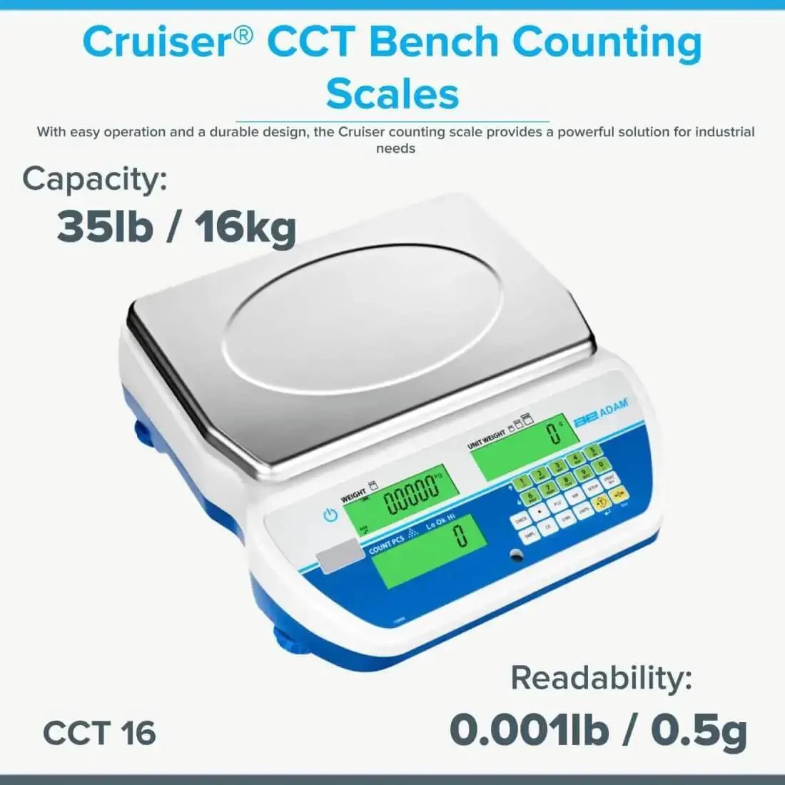 Cruiser Cct Bench Counting Scales With 35 Pound Capacity And 0.001 Pound Readability For Precise Batch Counting Pro Grade Weighing Scale Built For Pros And Backed By UK Design And US Support - Image 9