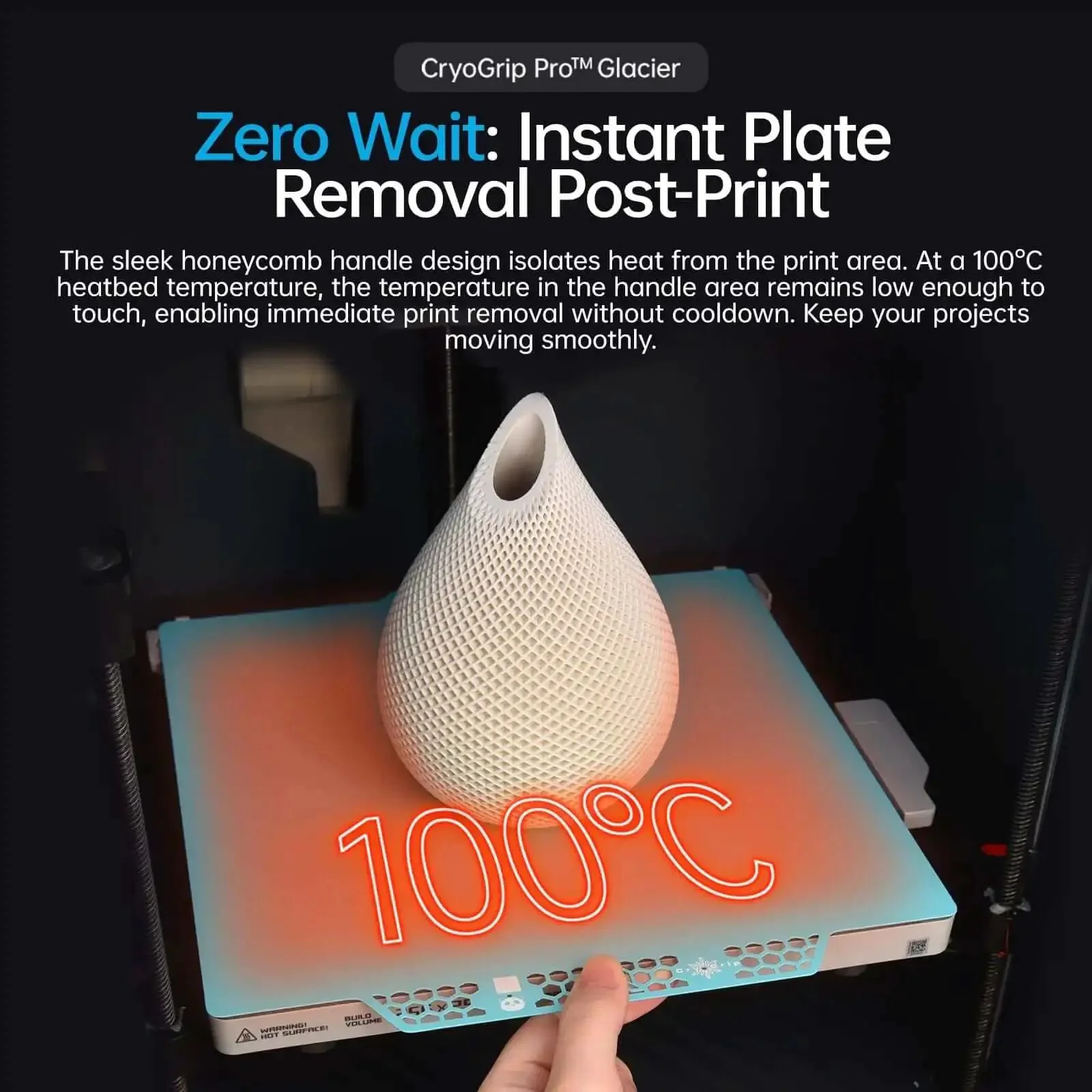 CryoGrip Pro Glacier Panda Double Sided Build Plate For Bambu Lab P2S P1S P1P X1C X1E A1 3D Printers With Dope First Layer Adhesion Fine Textured Spring Steel 257x257mm 1 Piece - Image 8