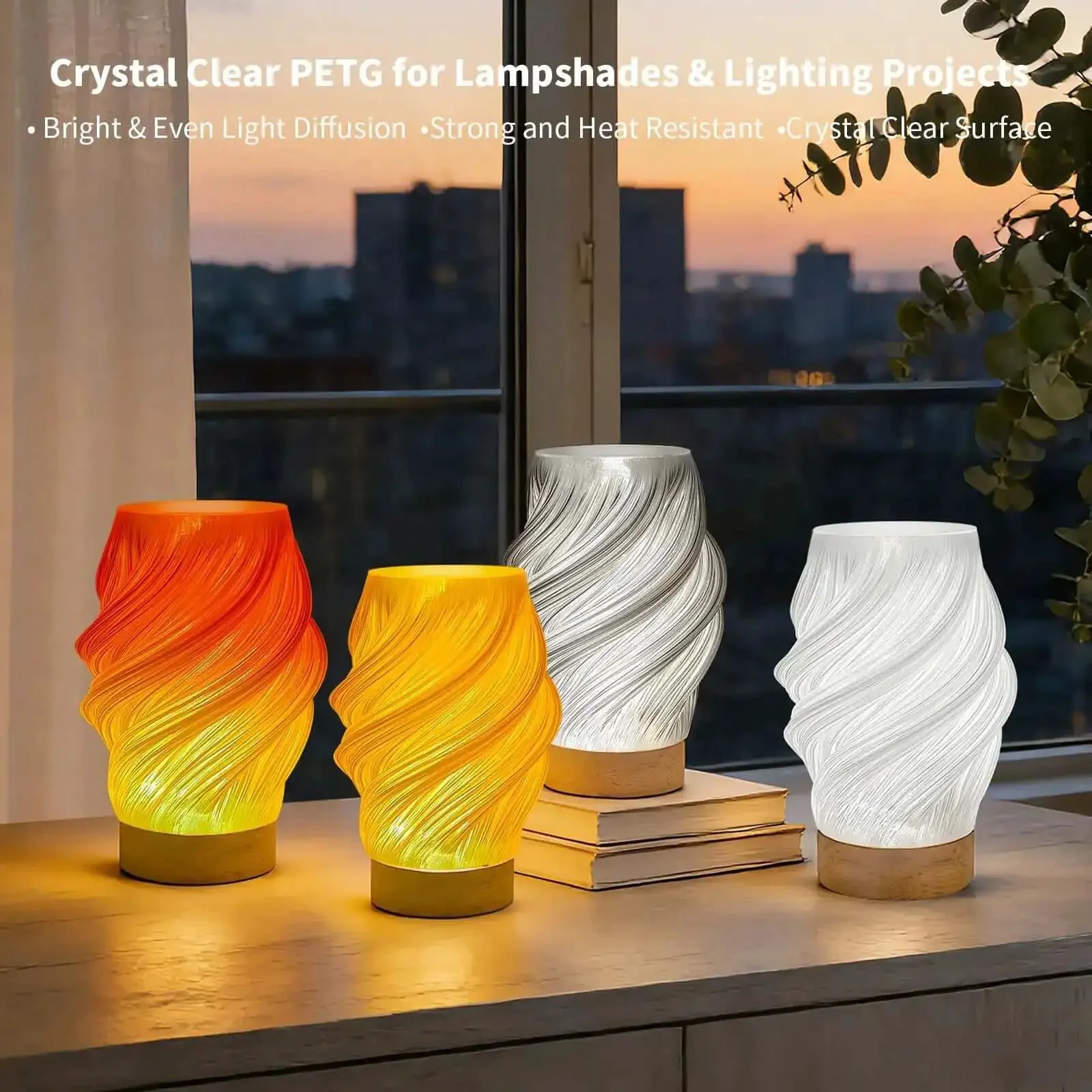 Crystal Clear PETG Filament 1.75mm 1kg For 3D Printing, Ultra Transparent And Fast Up To 600mm/s, Durable For Lampshades, DIY Projects And Home Decor With Glasslike Finish - Image 5