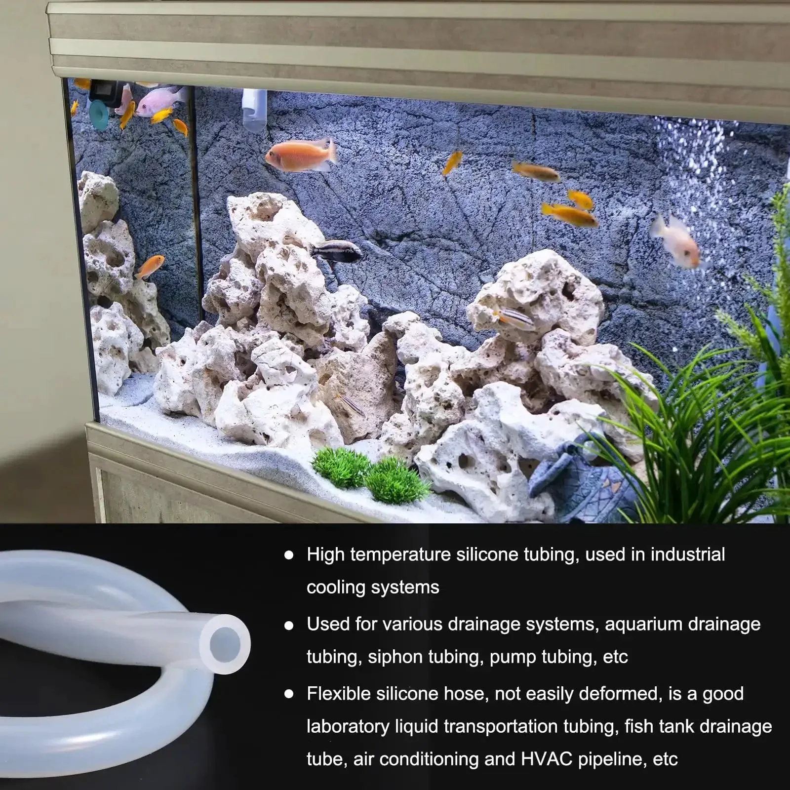 Crystal Clear Silicone Tubing 3.3 Ft Long 1.25 In ID By 1.5 In OD Heavy Duty Flexible High Temp Siphon Pump Tubing For Draining Irrigation Brewing Aquarium Lab Use Pump Hookup Ready - Image 6