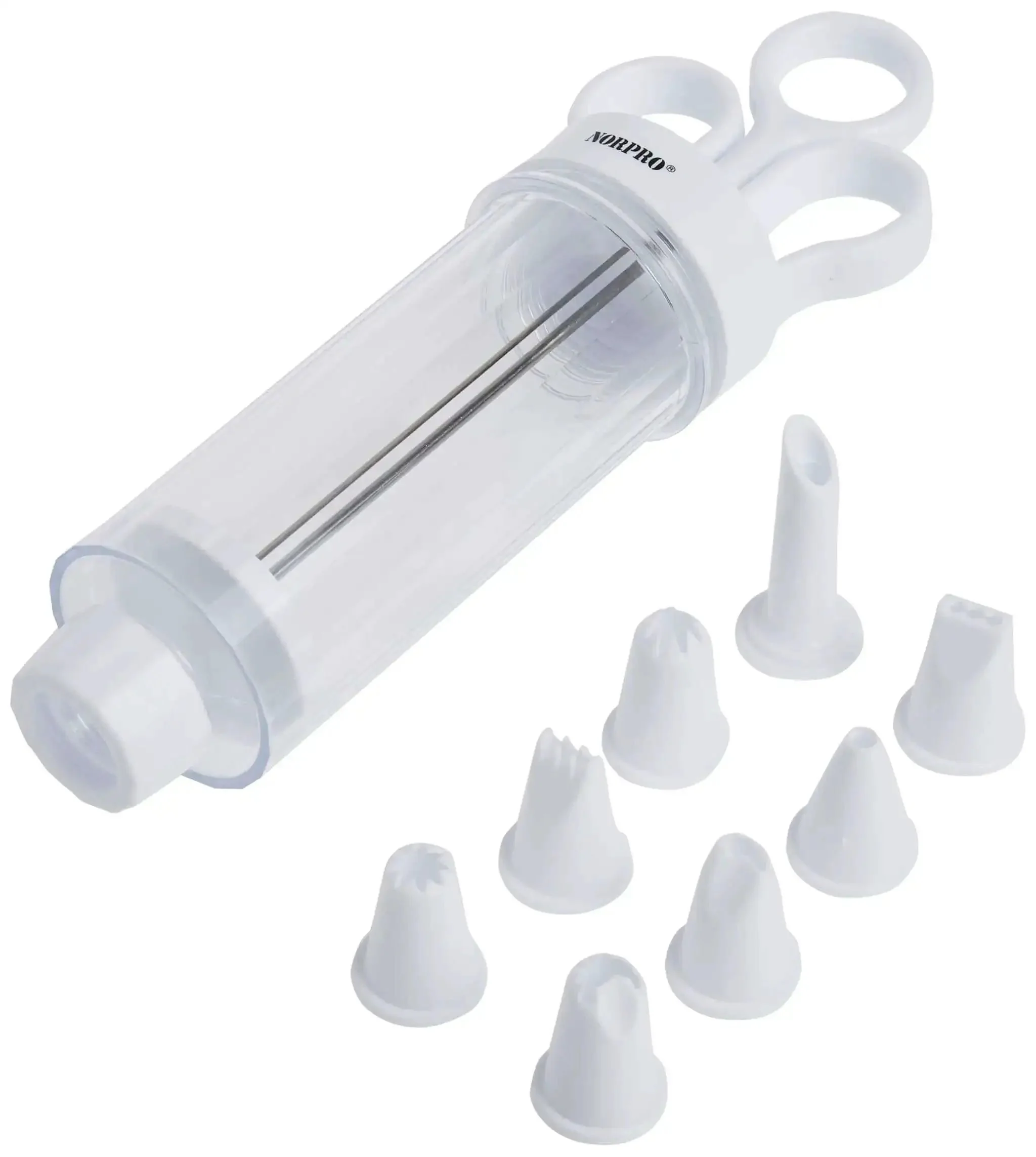 Cupcake Injector And Decorating Icing Kit, Nine Piece Stainless Steel Set With Multicolor Tips, Holds Half Cup Of Filling And Plenty Of Frosting, Perfect For Filling Inside Cupcakes And Finishing Exterior Decor For Home Bakers